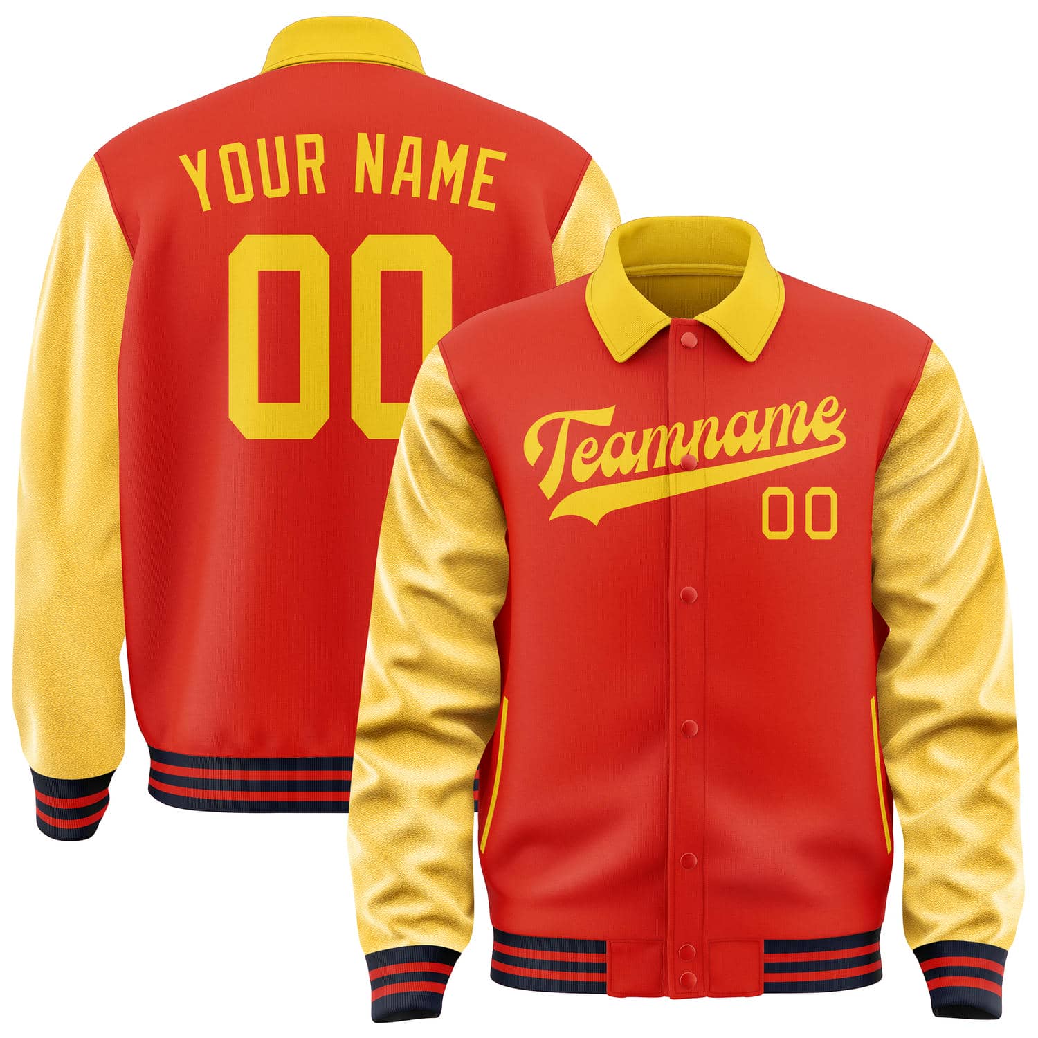 Custom Orange Red Gold Jacket