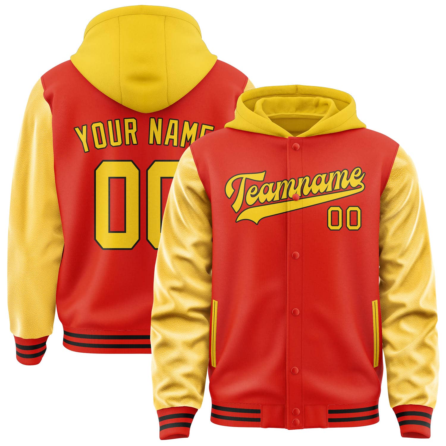 Custom Orange Red Gold Jacket