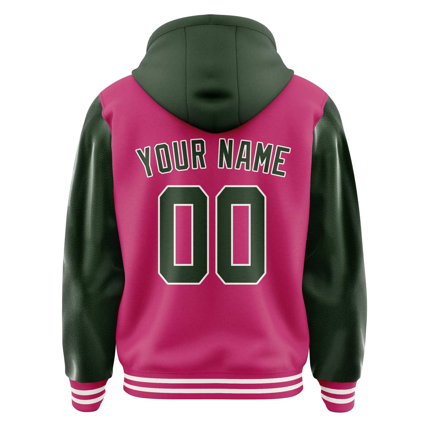 Custom Pink Dark Green Jacket