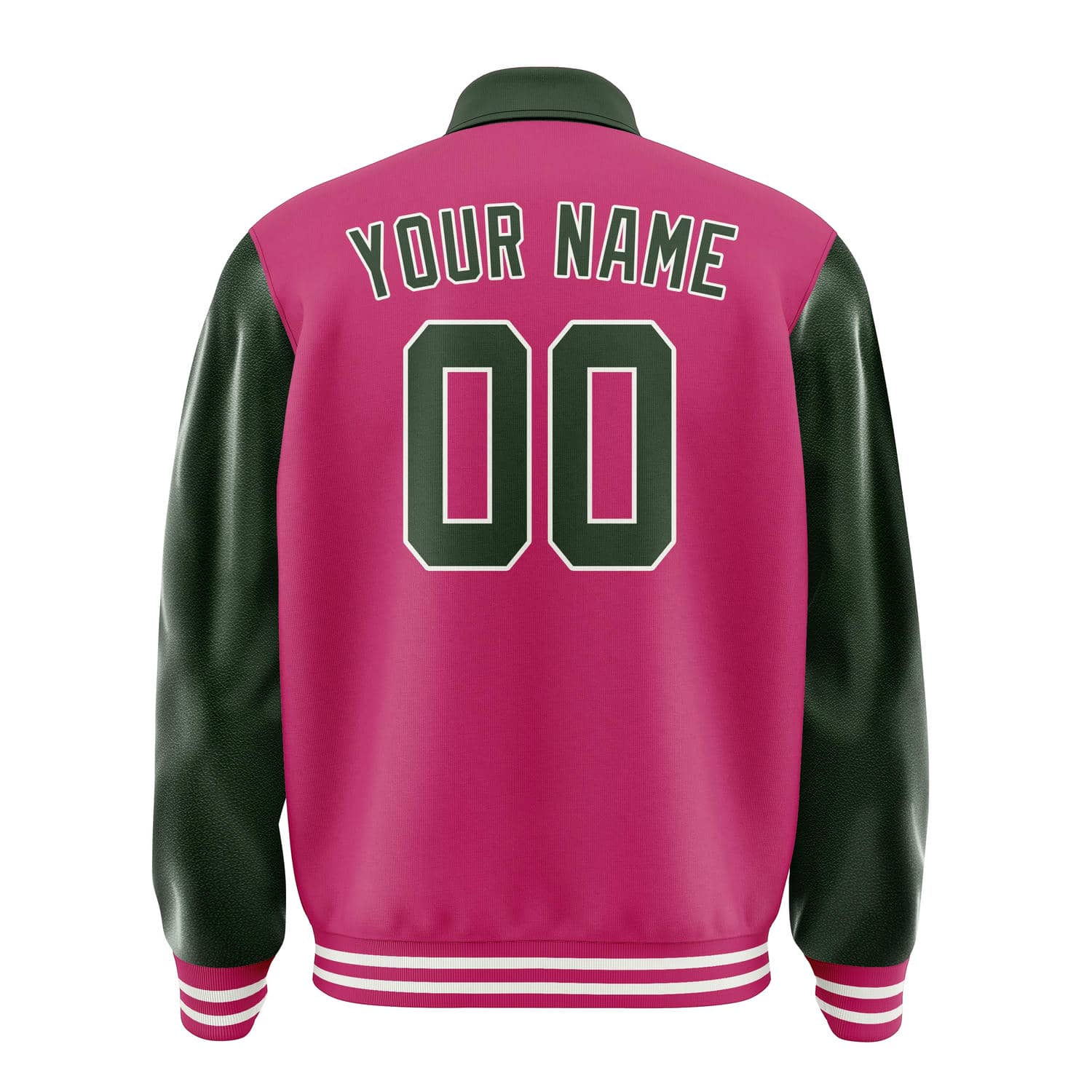 Custom Pink Dark Green Jacket