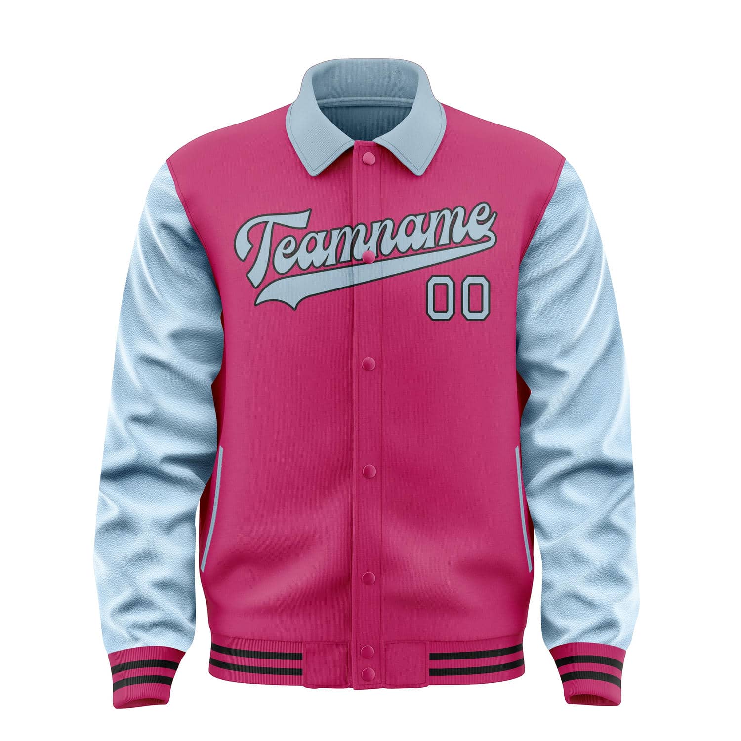 Custom Pink Light Blue Jacket
