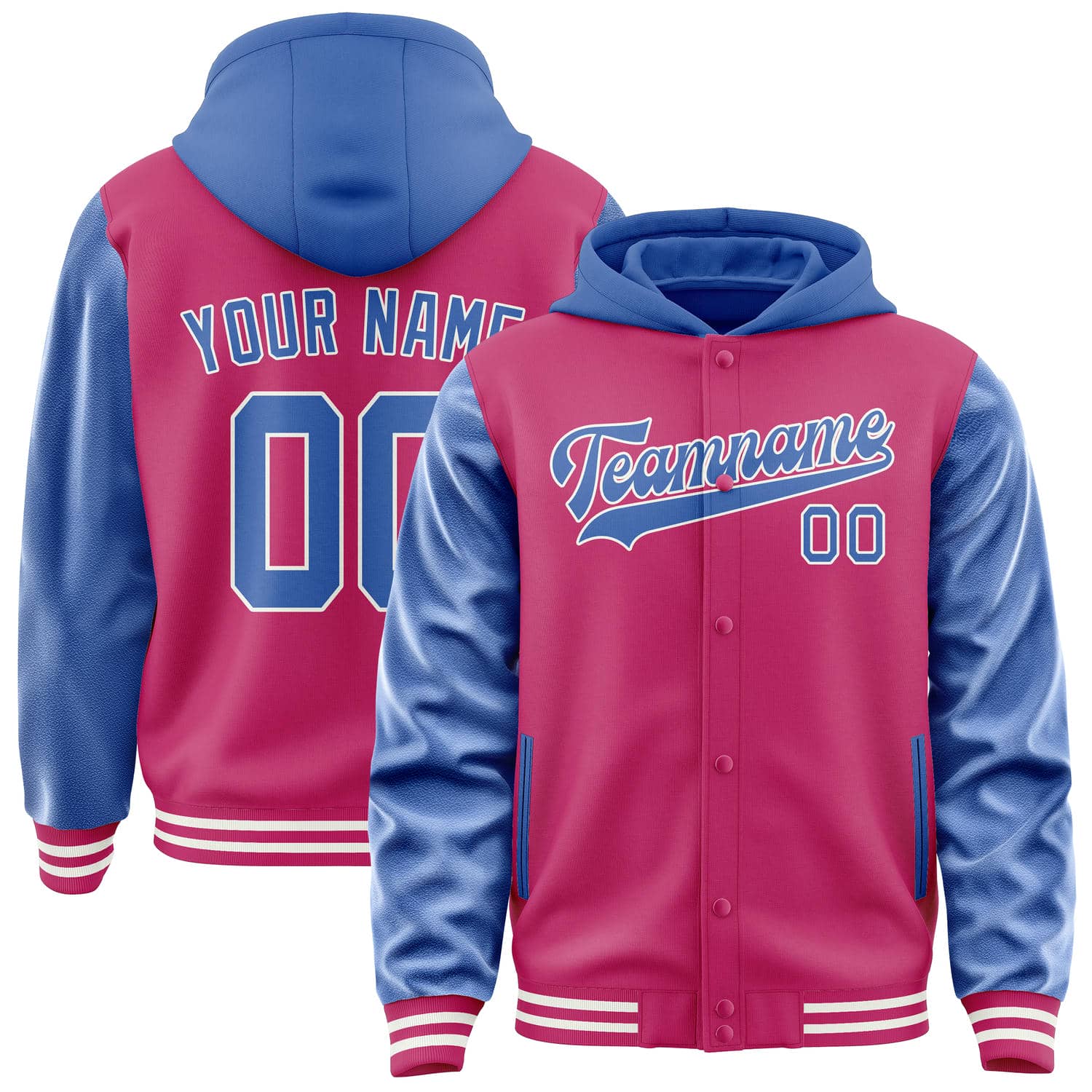 Custom Pink Sky Blue Jacket