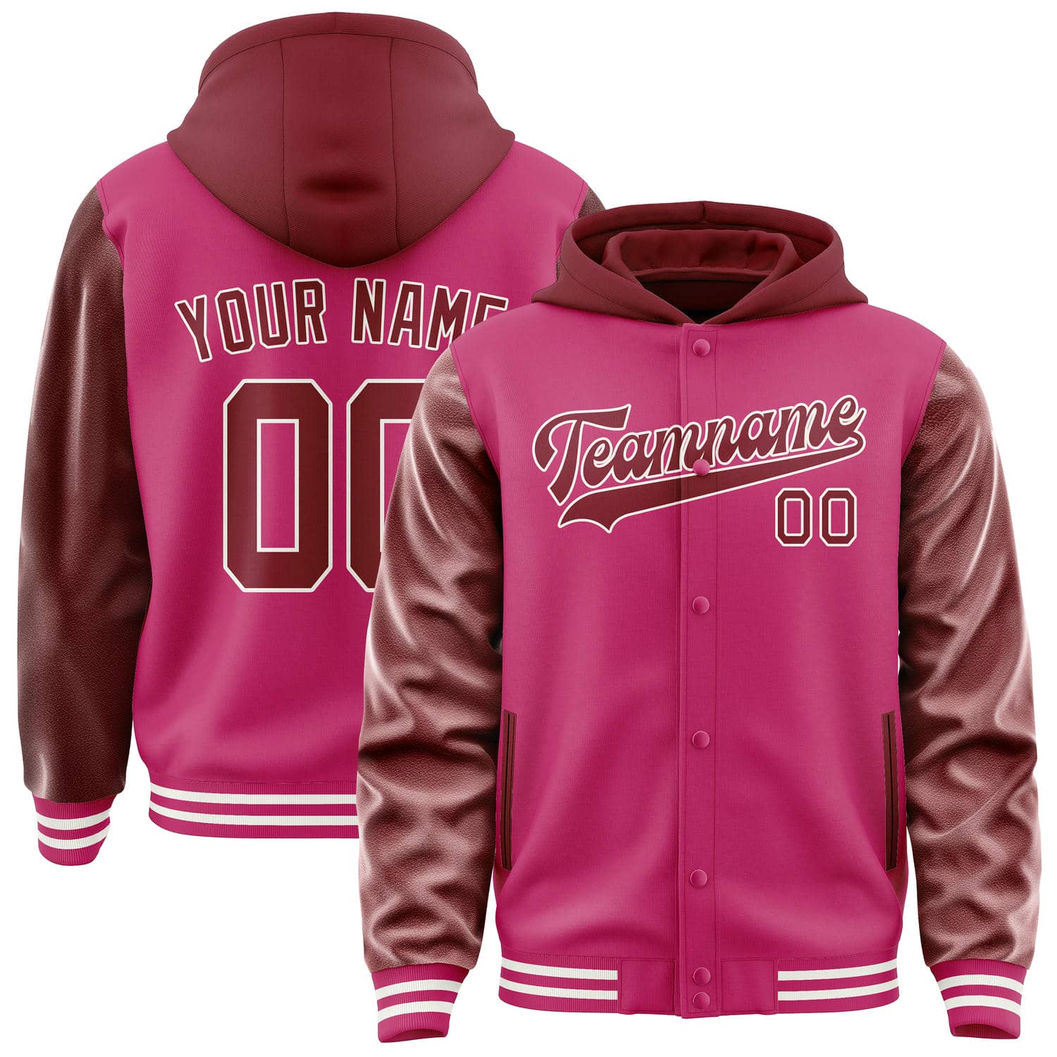 Custom Pink Crimson Red Jacket