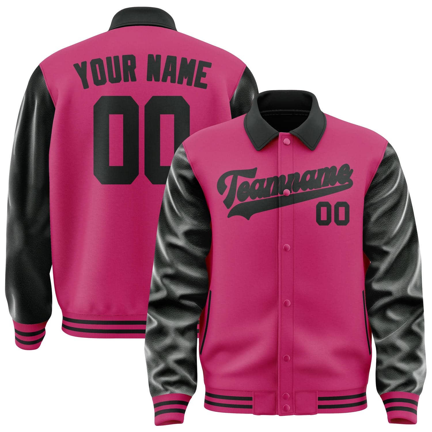 Custom Pink Black Jacket