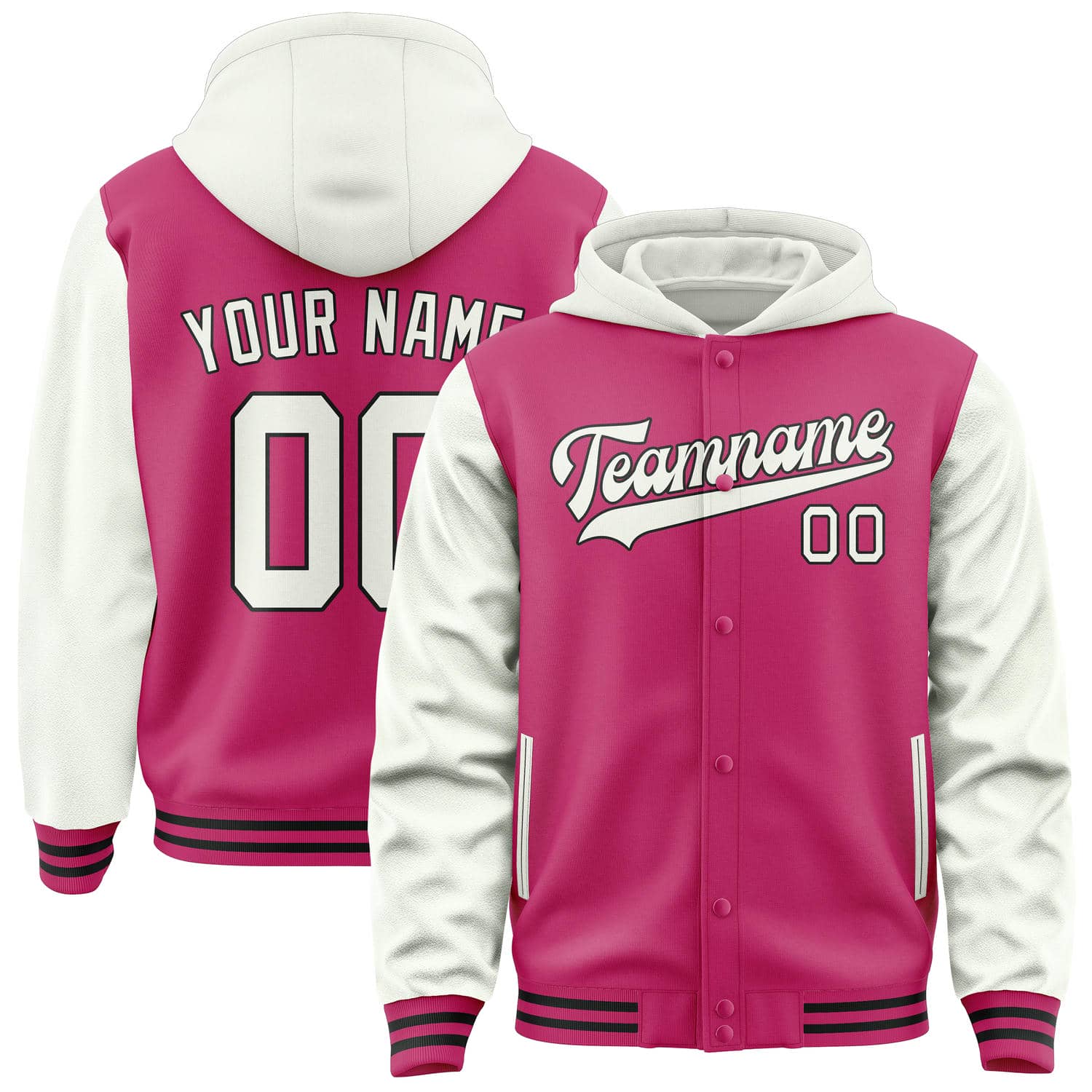 Custom Pink White Jacket