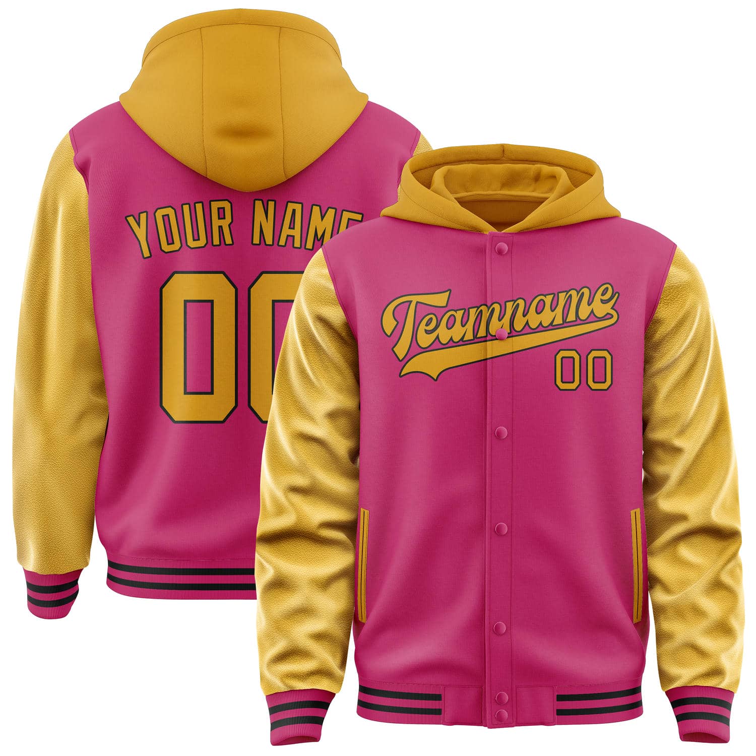 Custom Pink Yellow Jacket