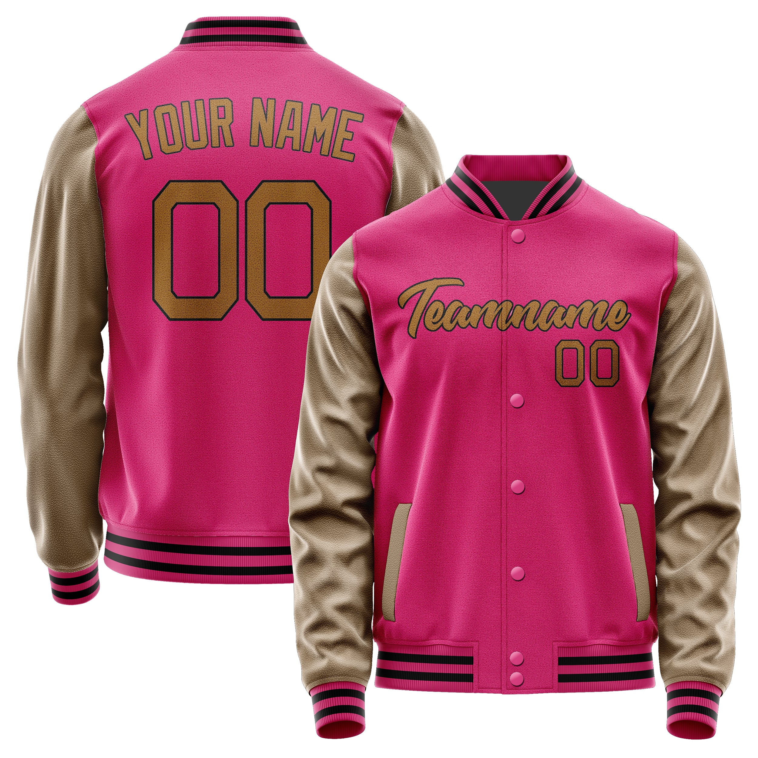 Custom Pink Khaki Jacket JA1313221317B21722