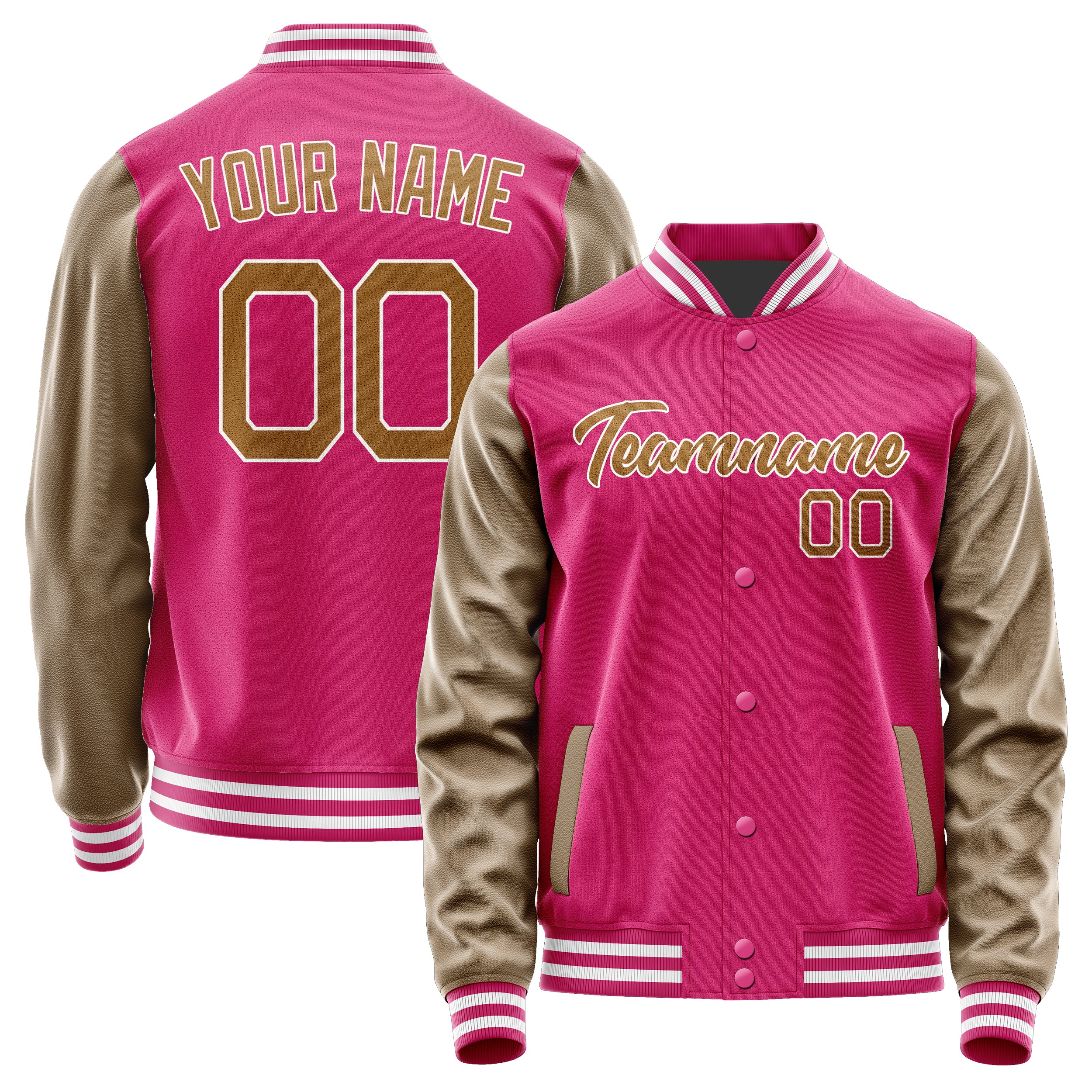 Custom Pink Khaki Jacket JA1313221318B21822