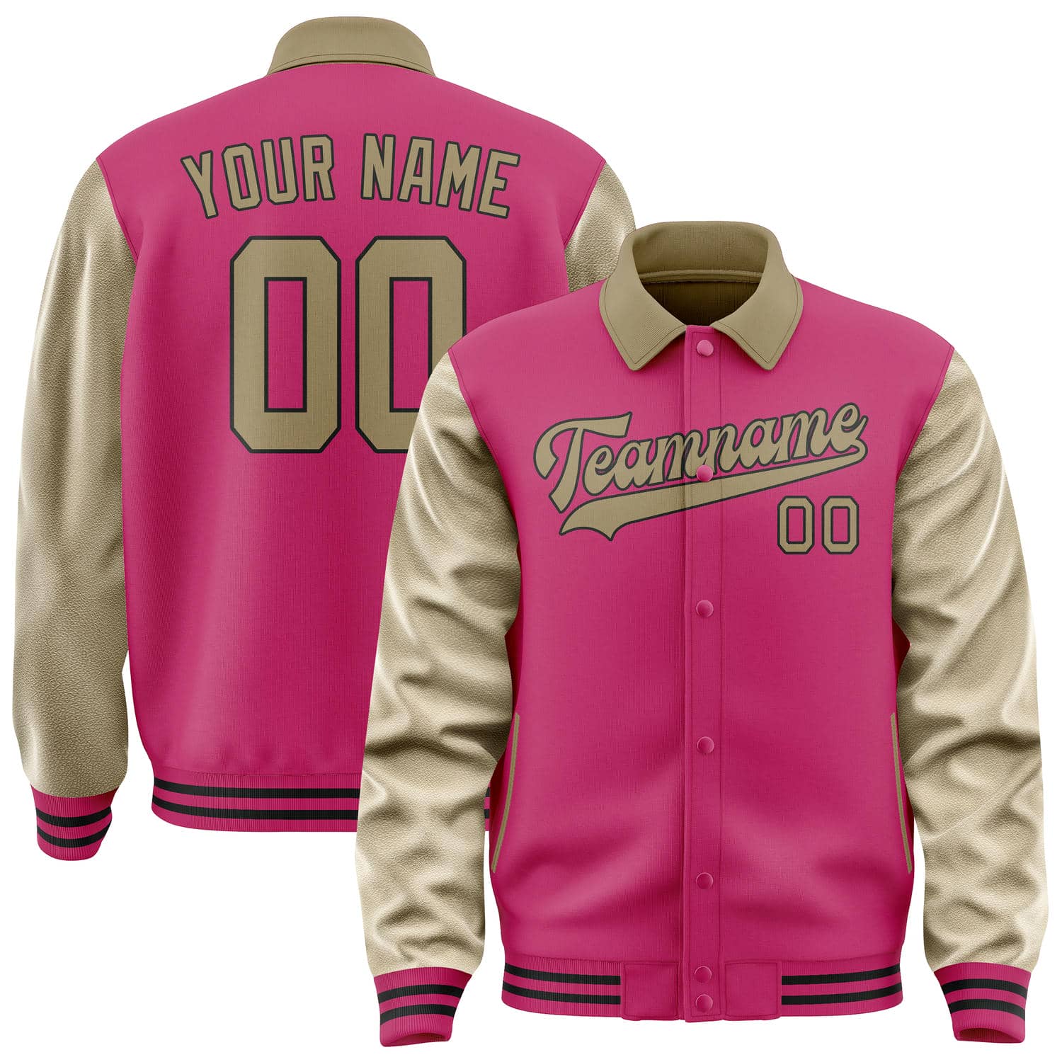Custom Pink Light Khaki Jacket