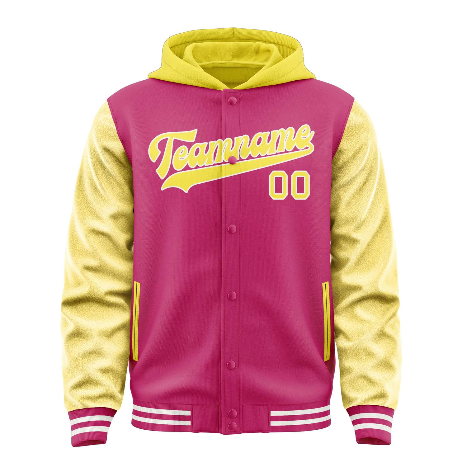 Custom Pink Light Yellow Jacket