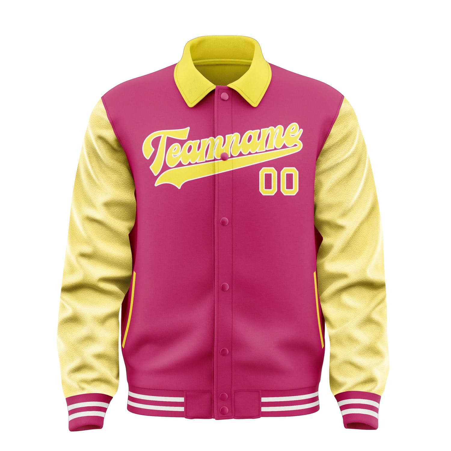Custom Pink Light Yellow Jacket