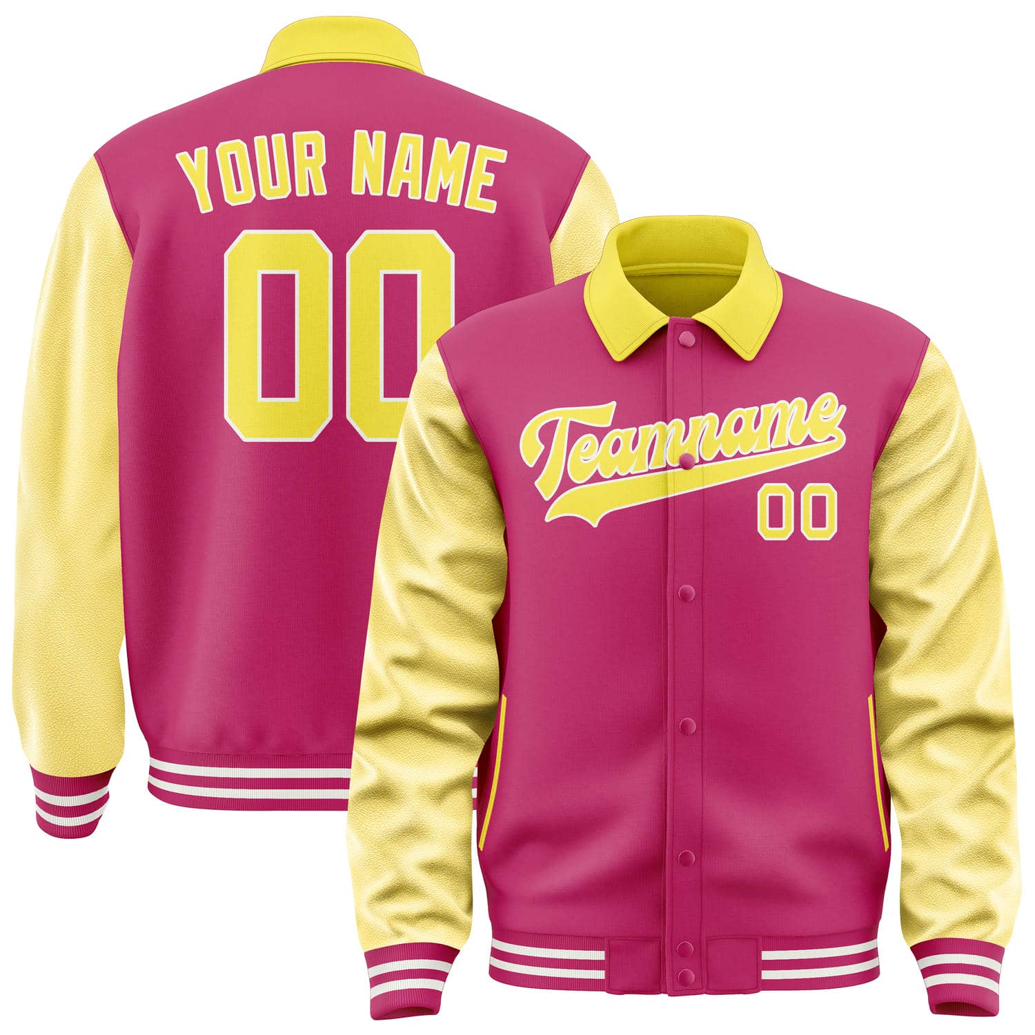 Custom Pink Light Yellow Jacket