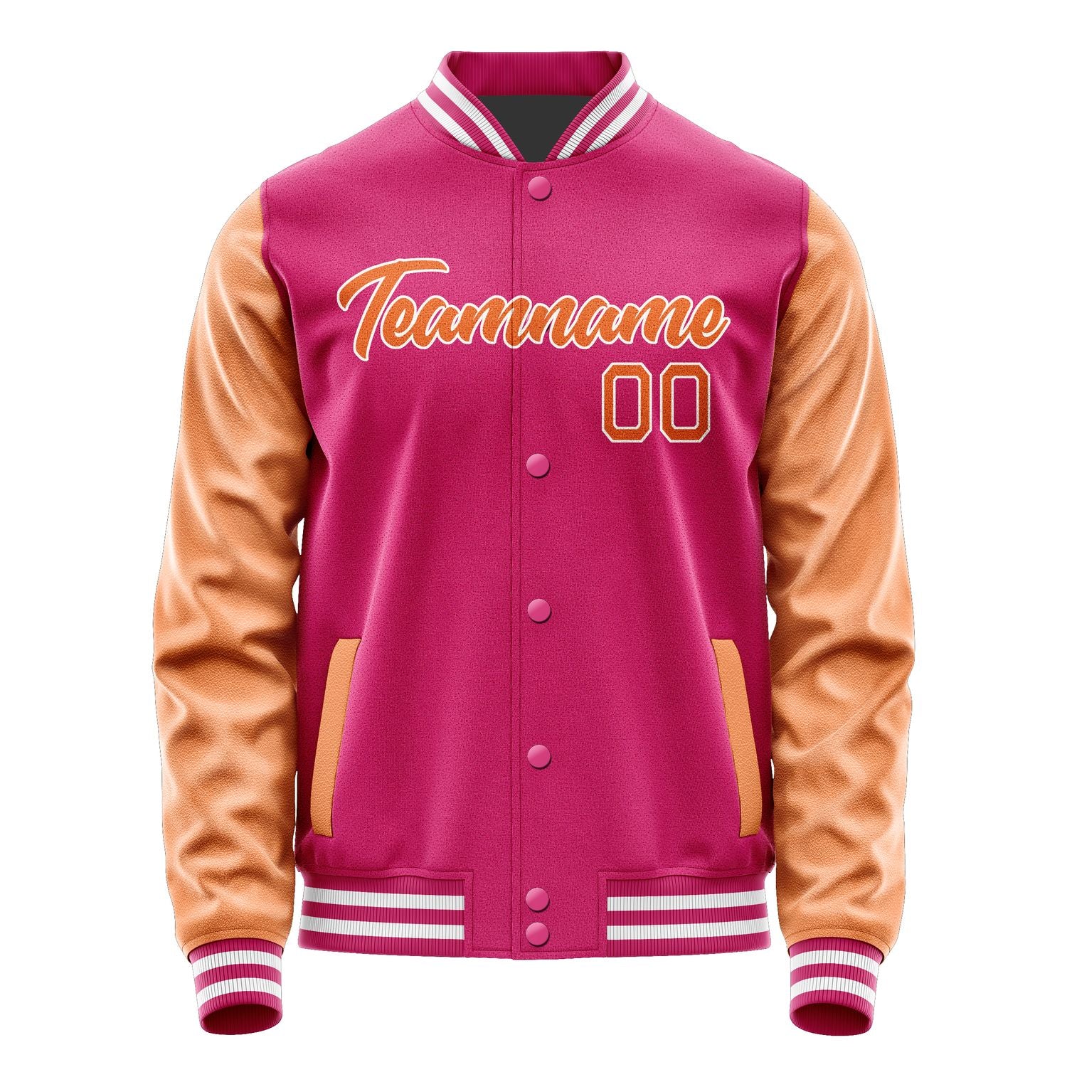 Custom Pink Orange Jacket JA1313281318B21828