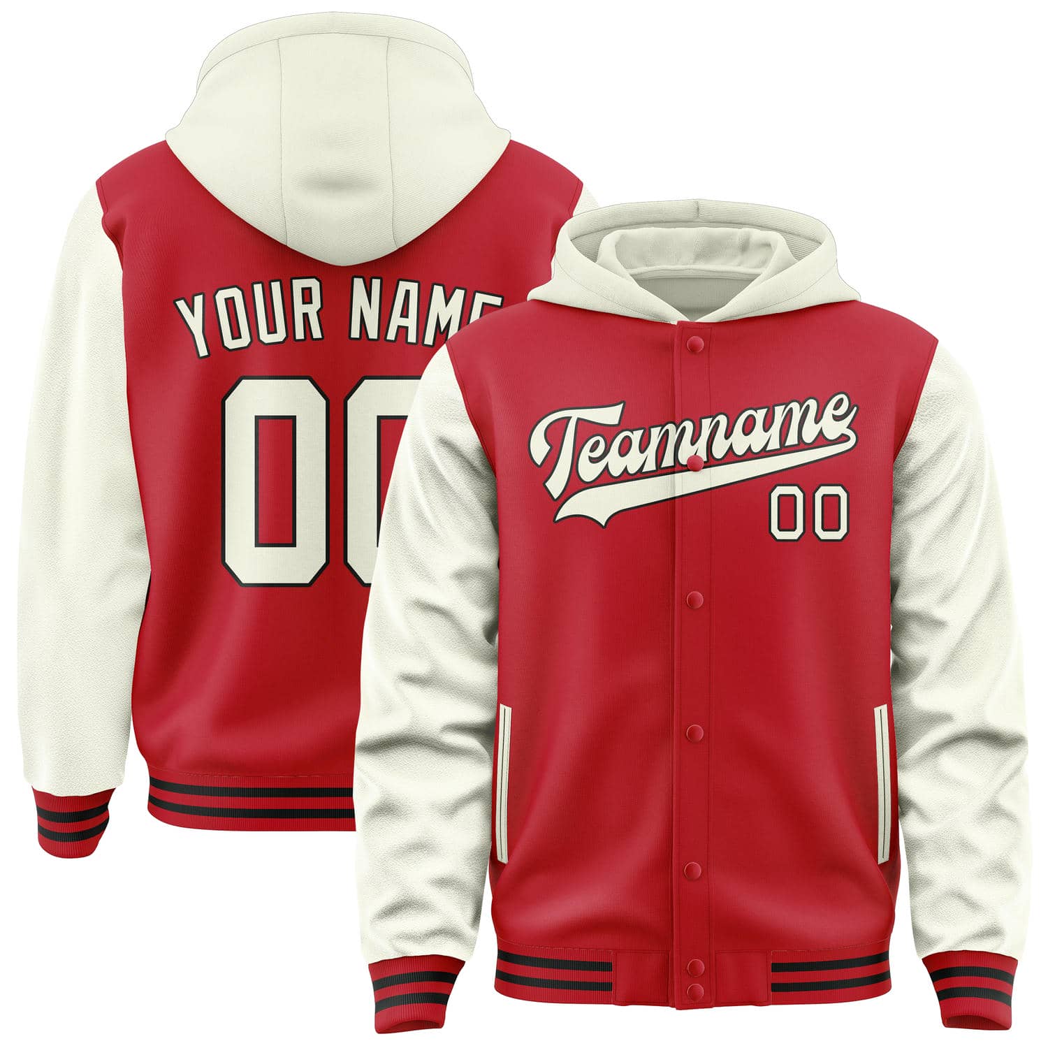 Custom Red Cream Jacket