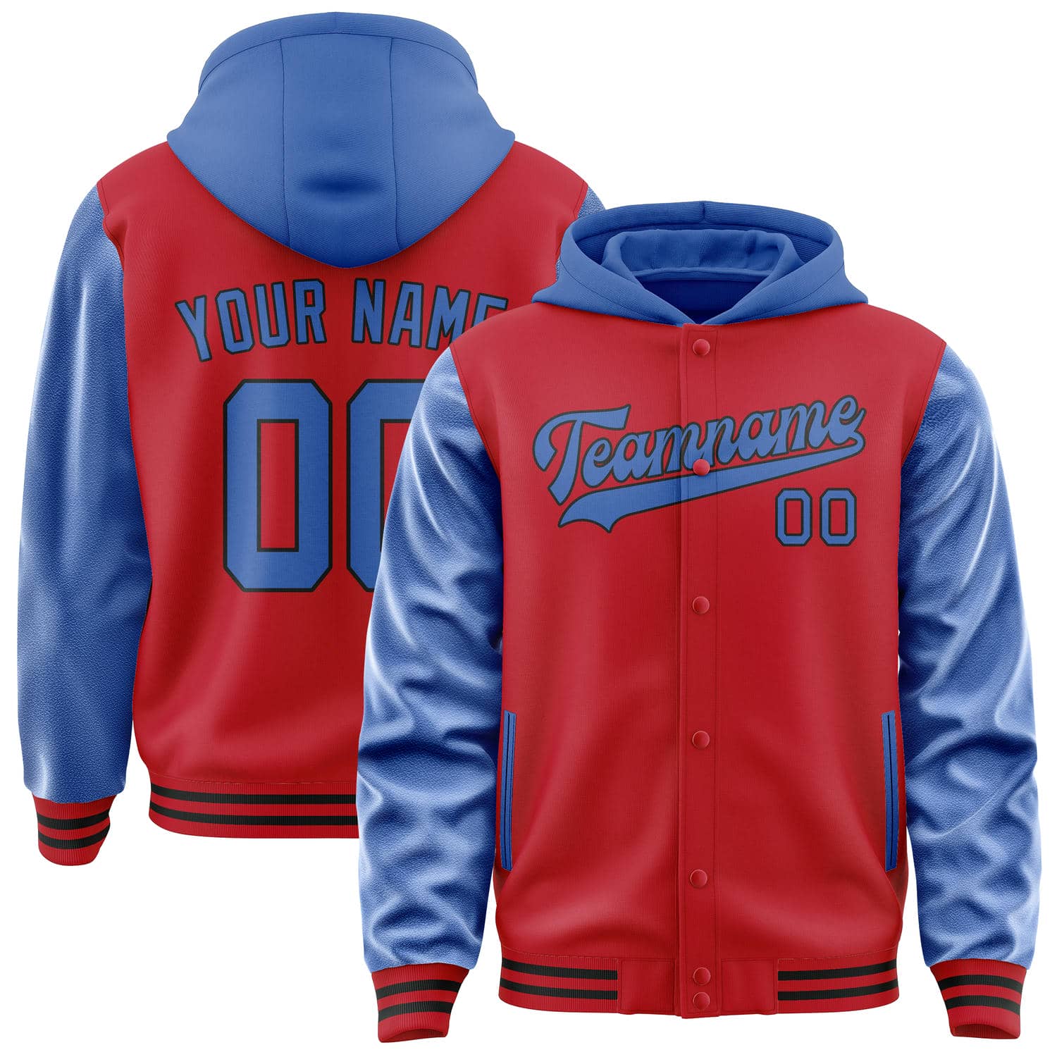 Custom Red Sky Blue Jacket