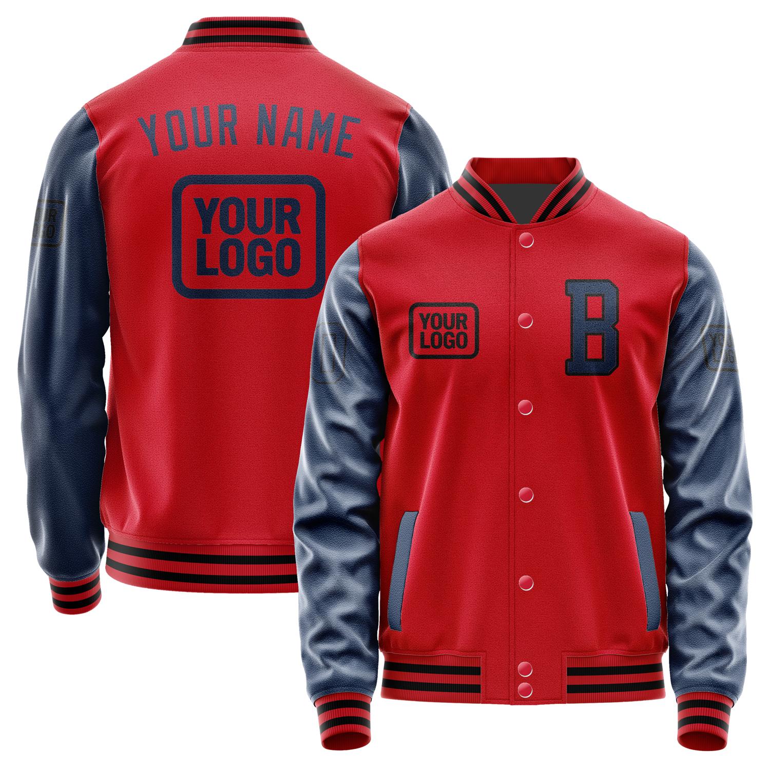 Custom Red Blue Jacket JA141410141717101017