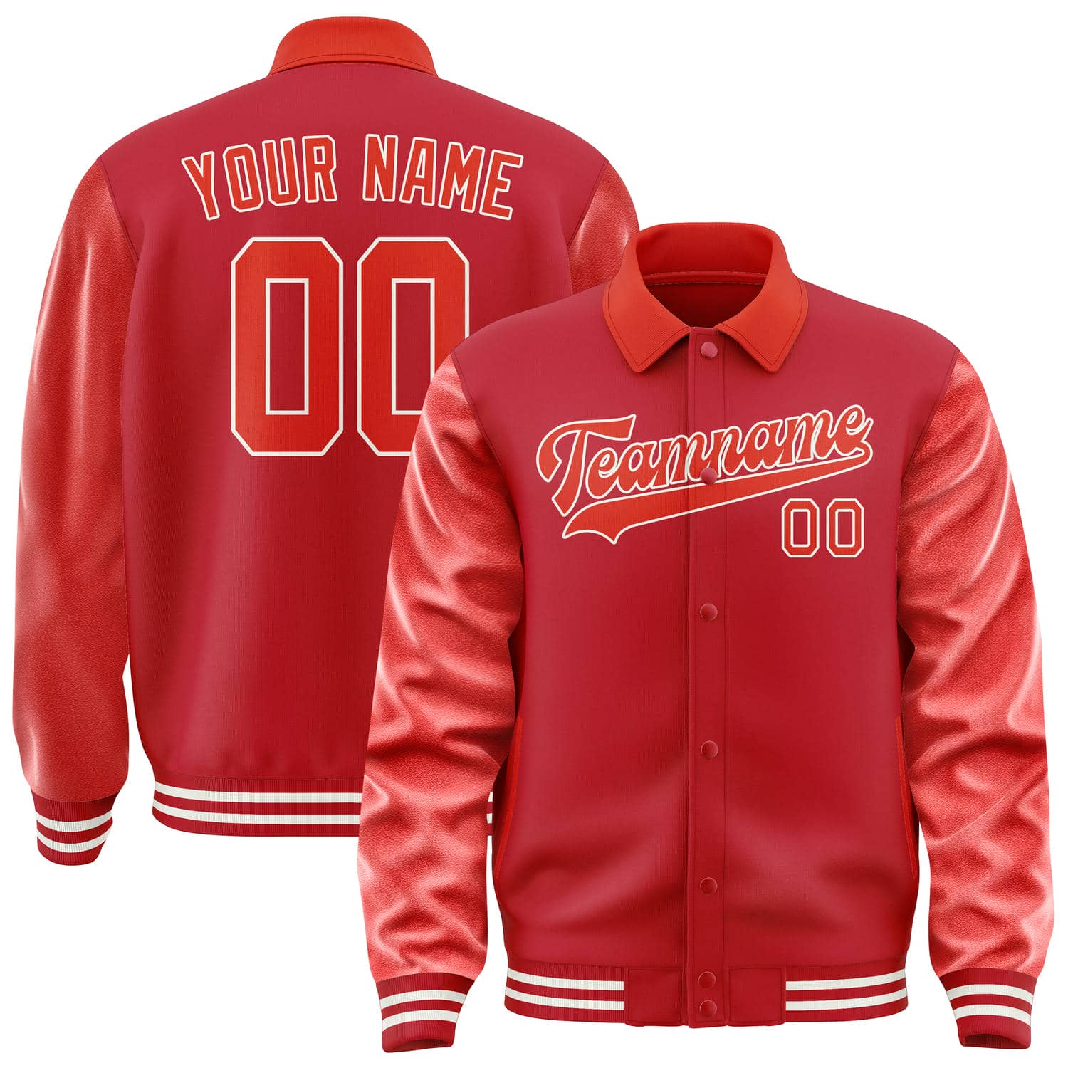 Custom Red Orange Red Jacket