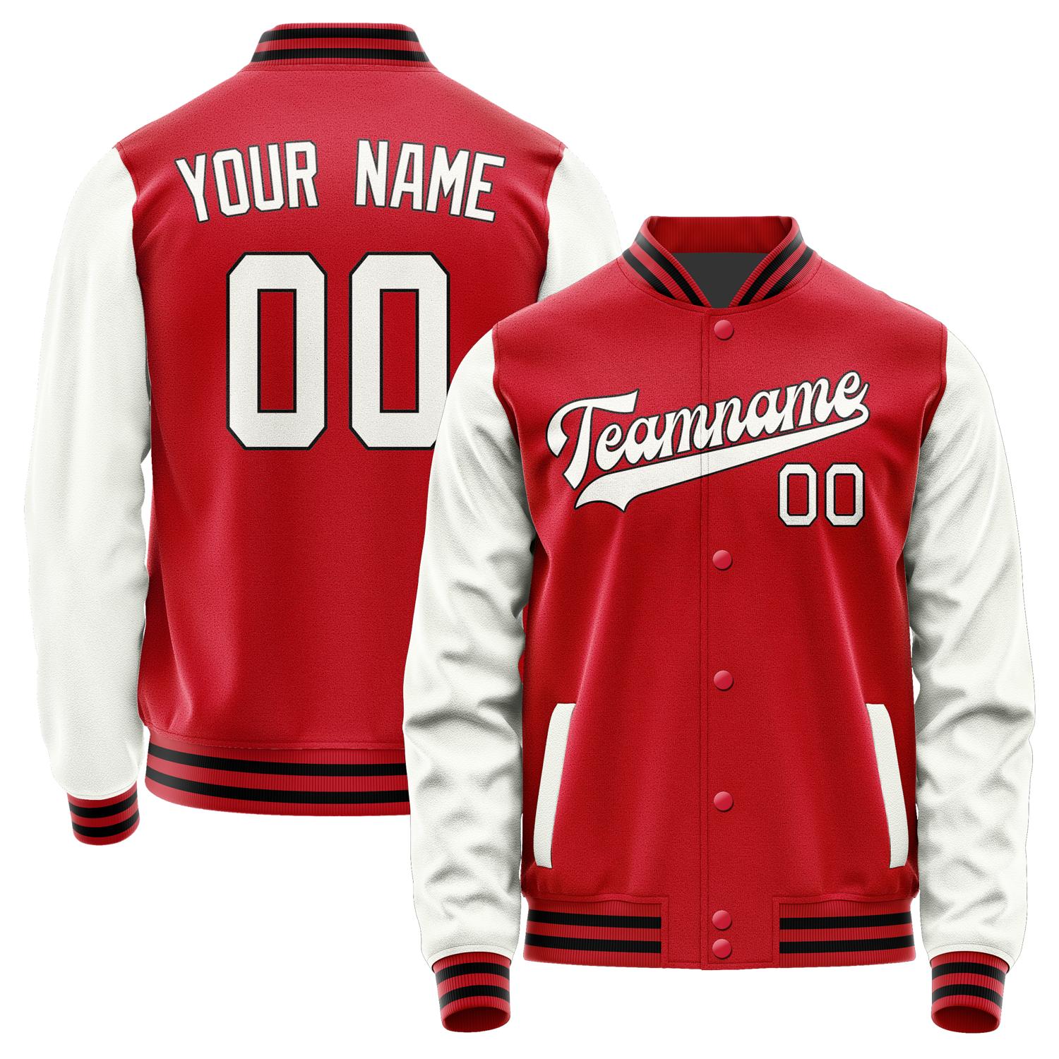 Custom Red White Jacket JA1414181417B31718