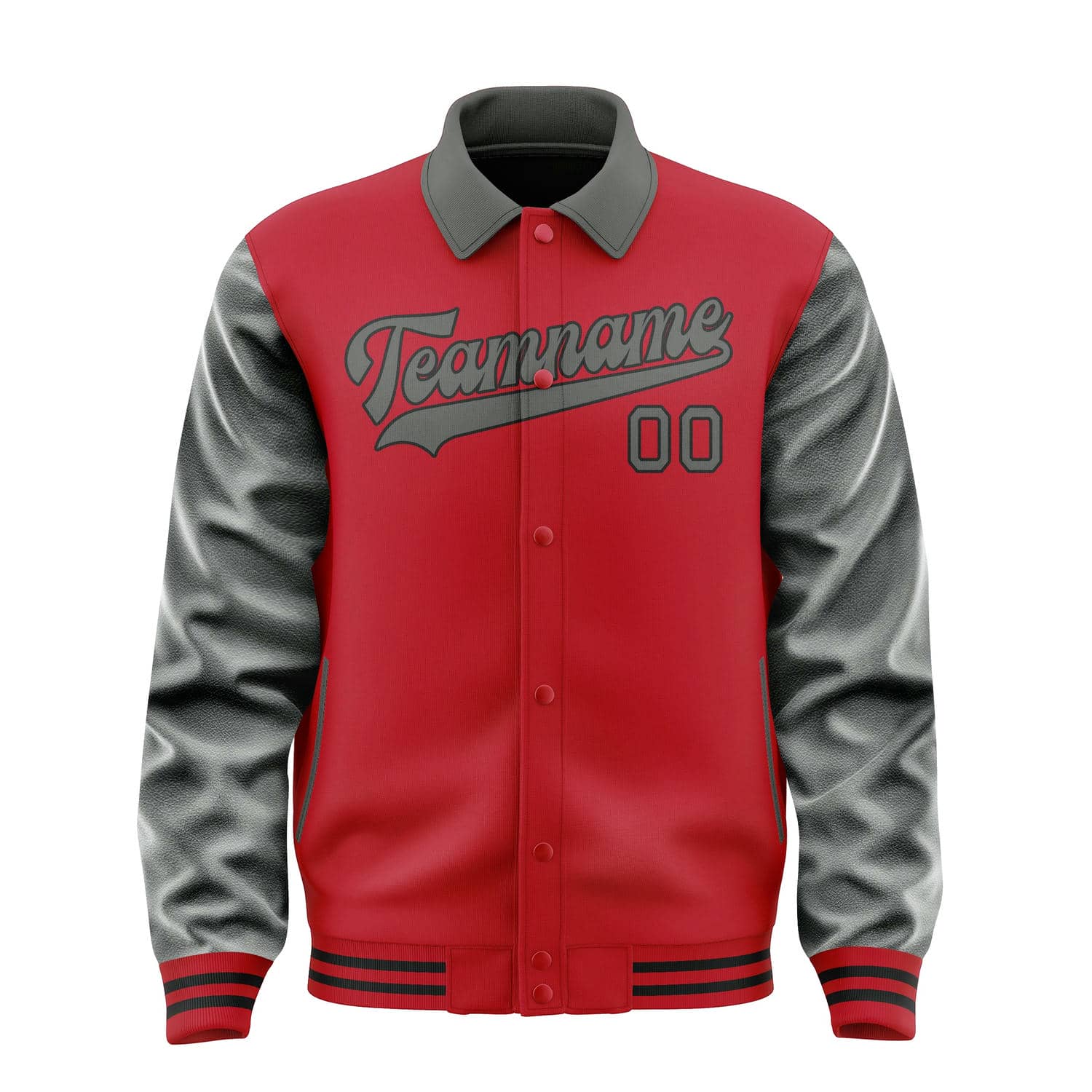Custom Red Dark Grey Jacket