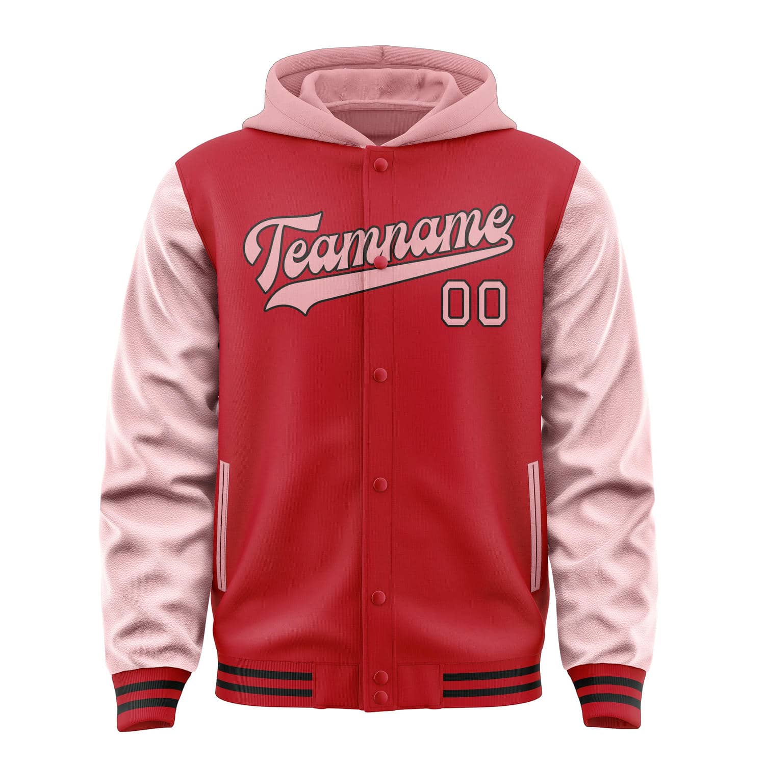 Custom Red Light Pink Jacket