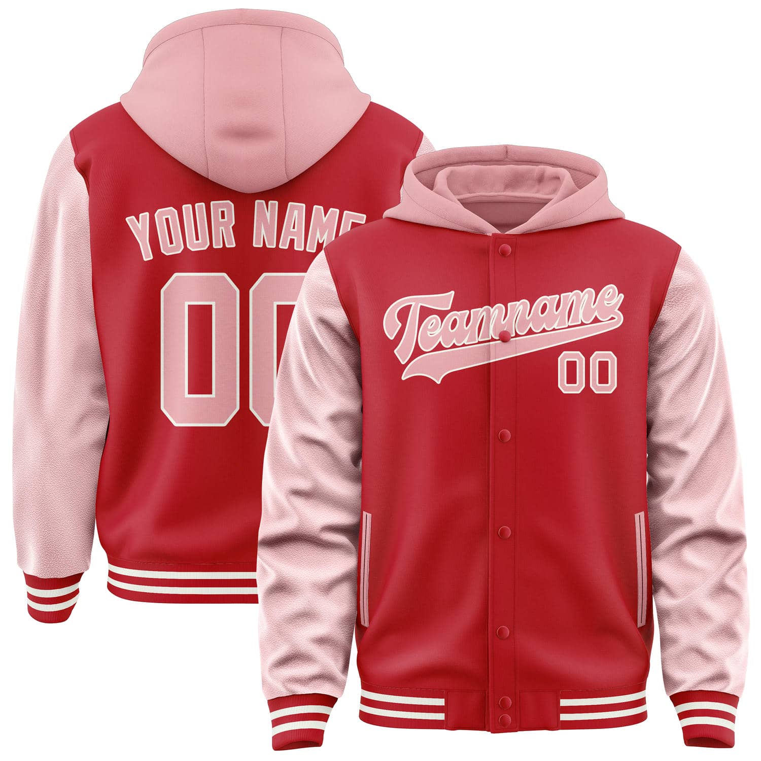 Custom Red Light Pink Jacket
