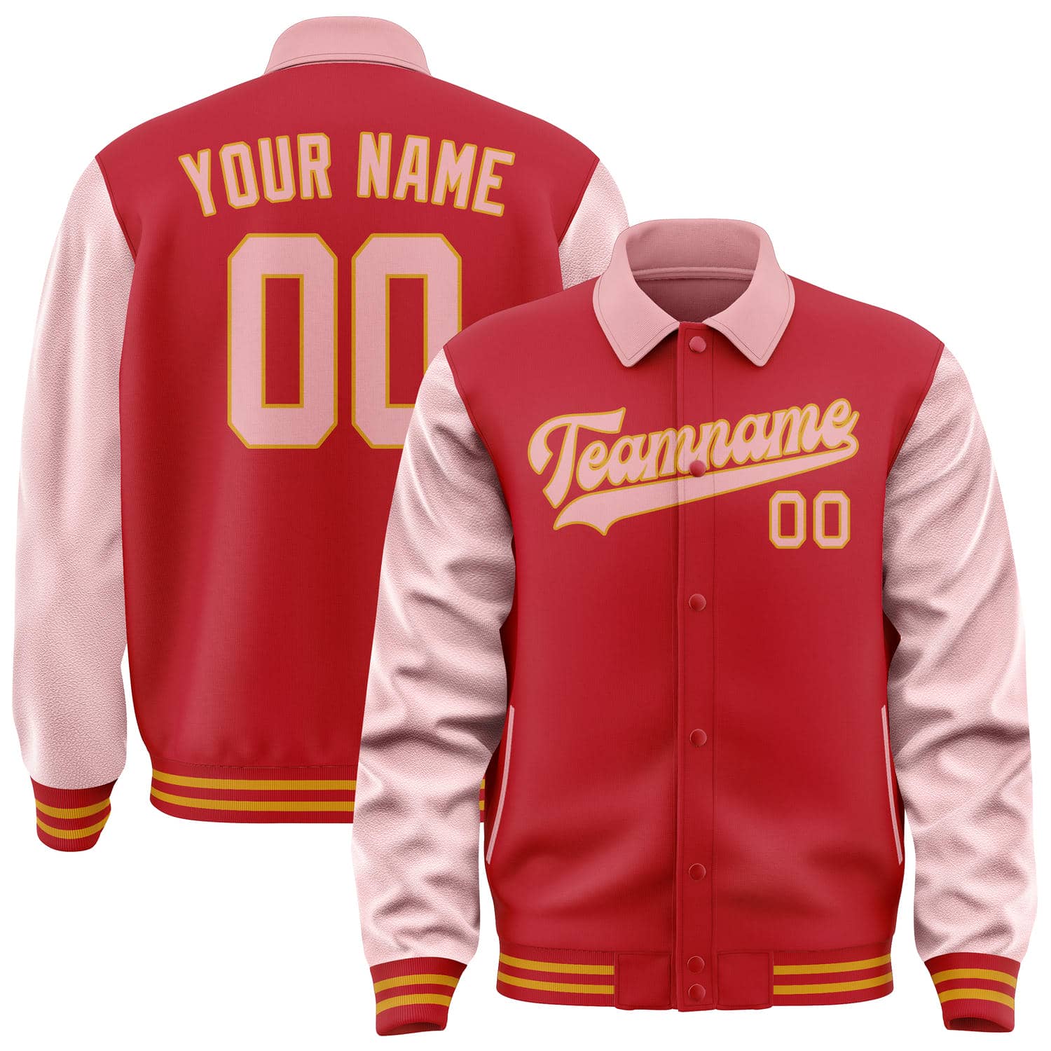 Custom Red Light Pink Jacket