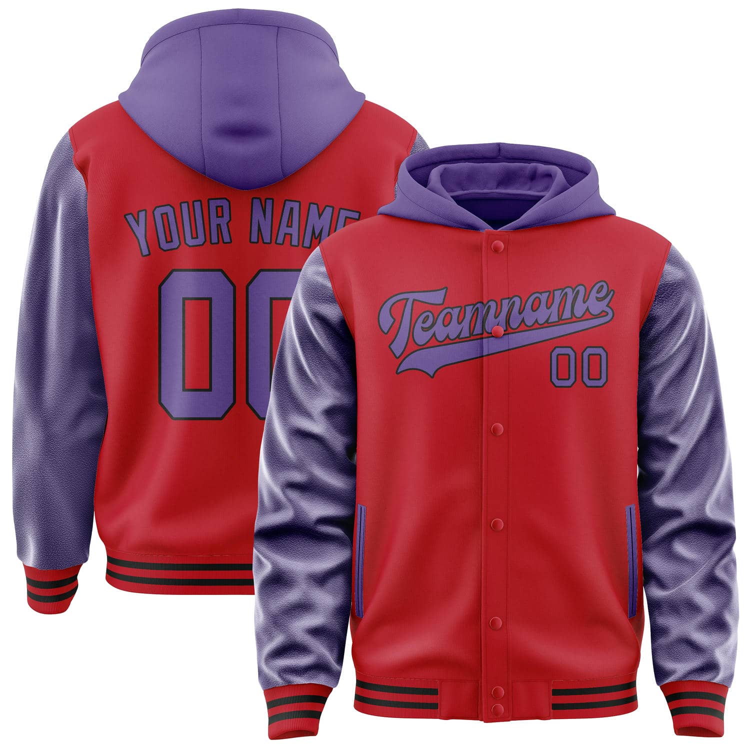 Custom Red Light Purple Jacket