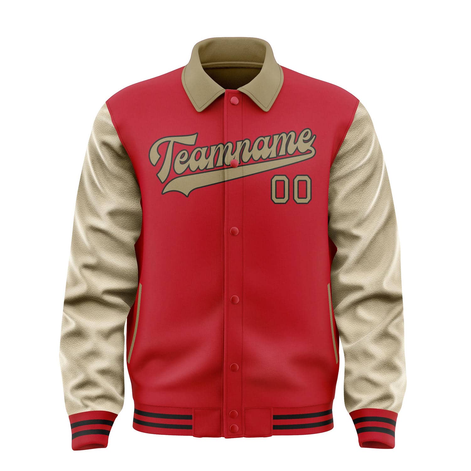 Custom Red Light Khaki Jacket