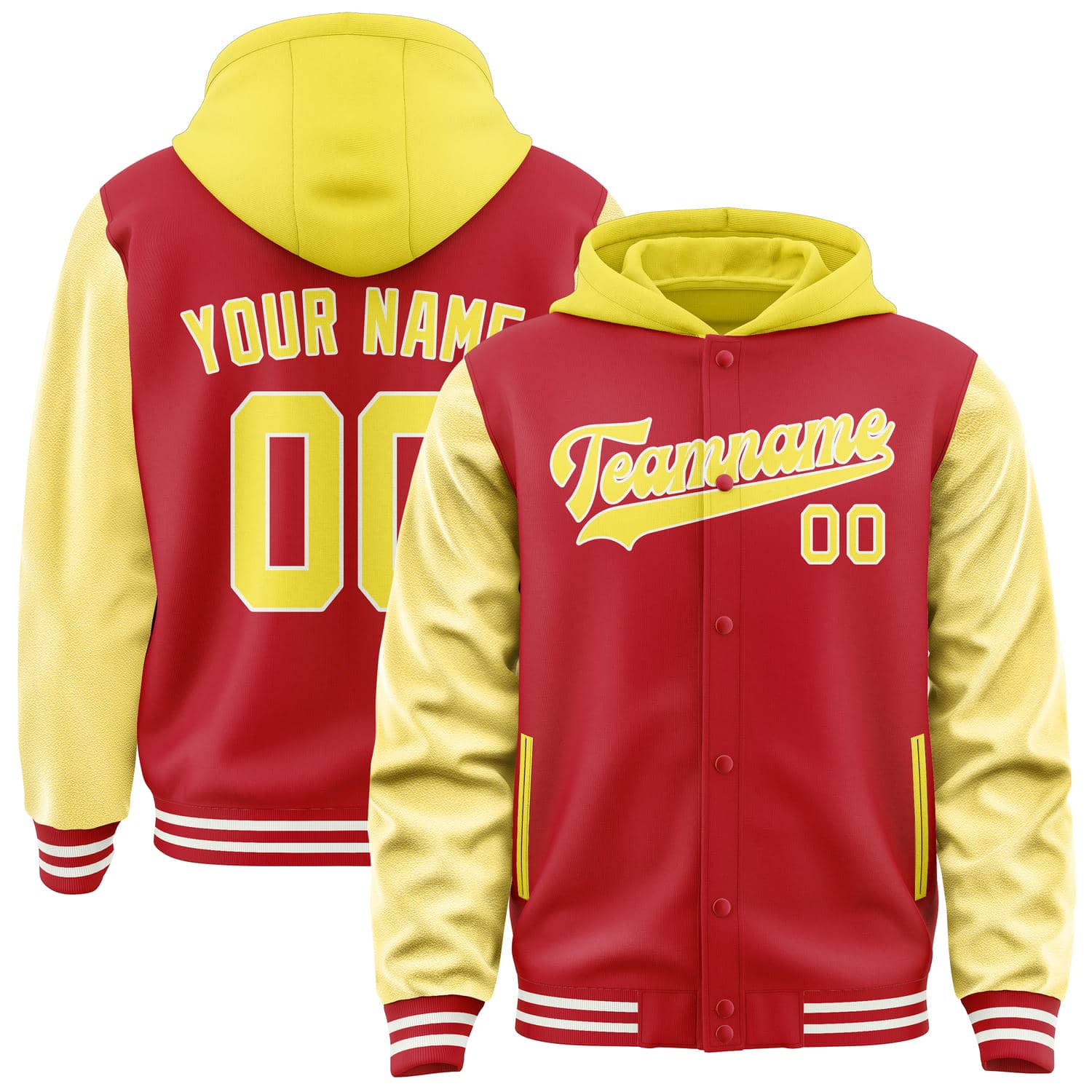 Custom Red Light Yellow Jacket