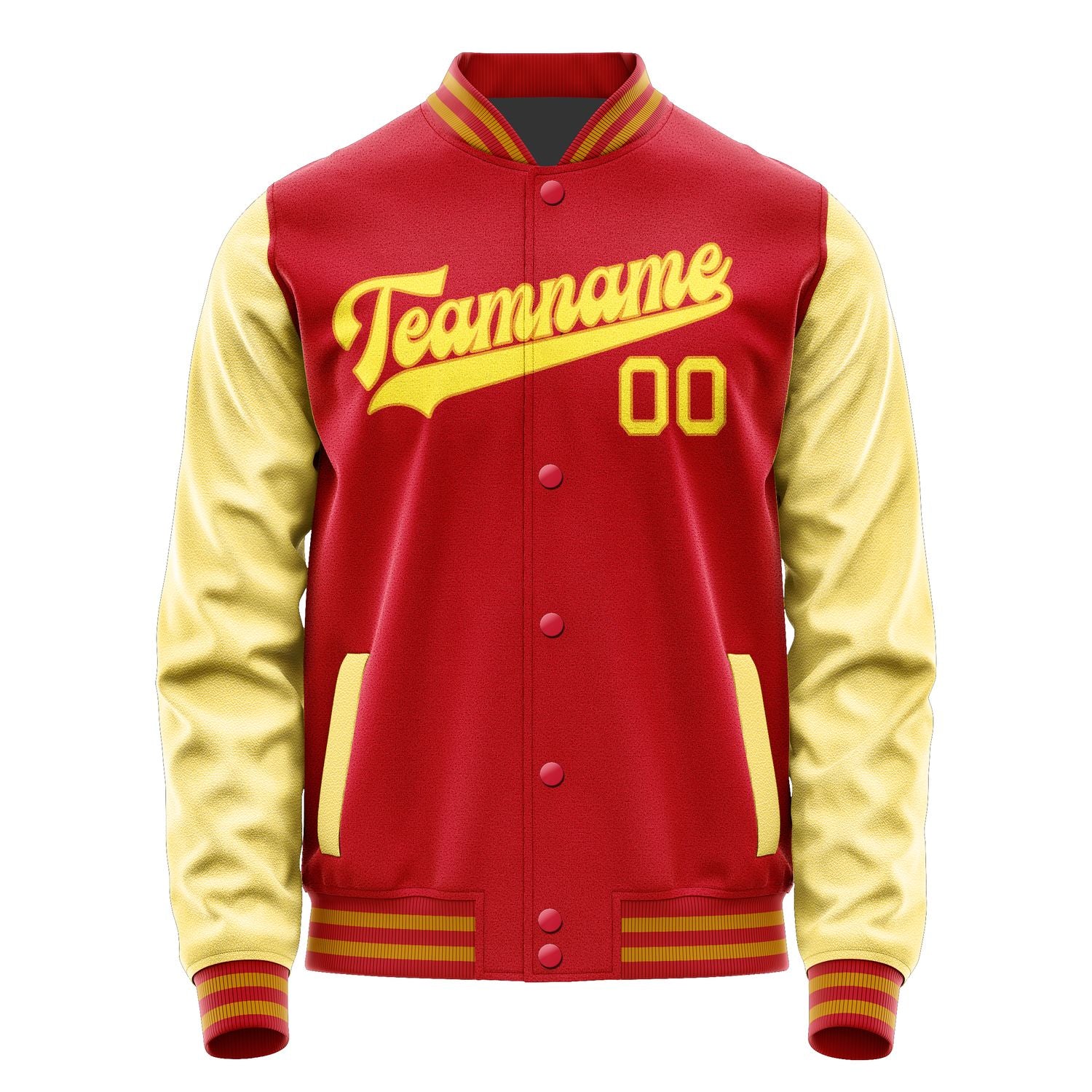 Custom Red Light Yellow Jacket JA1414261419B31926