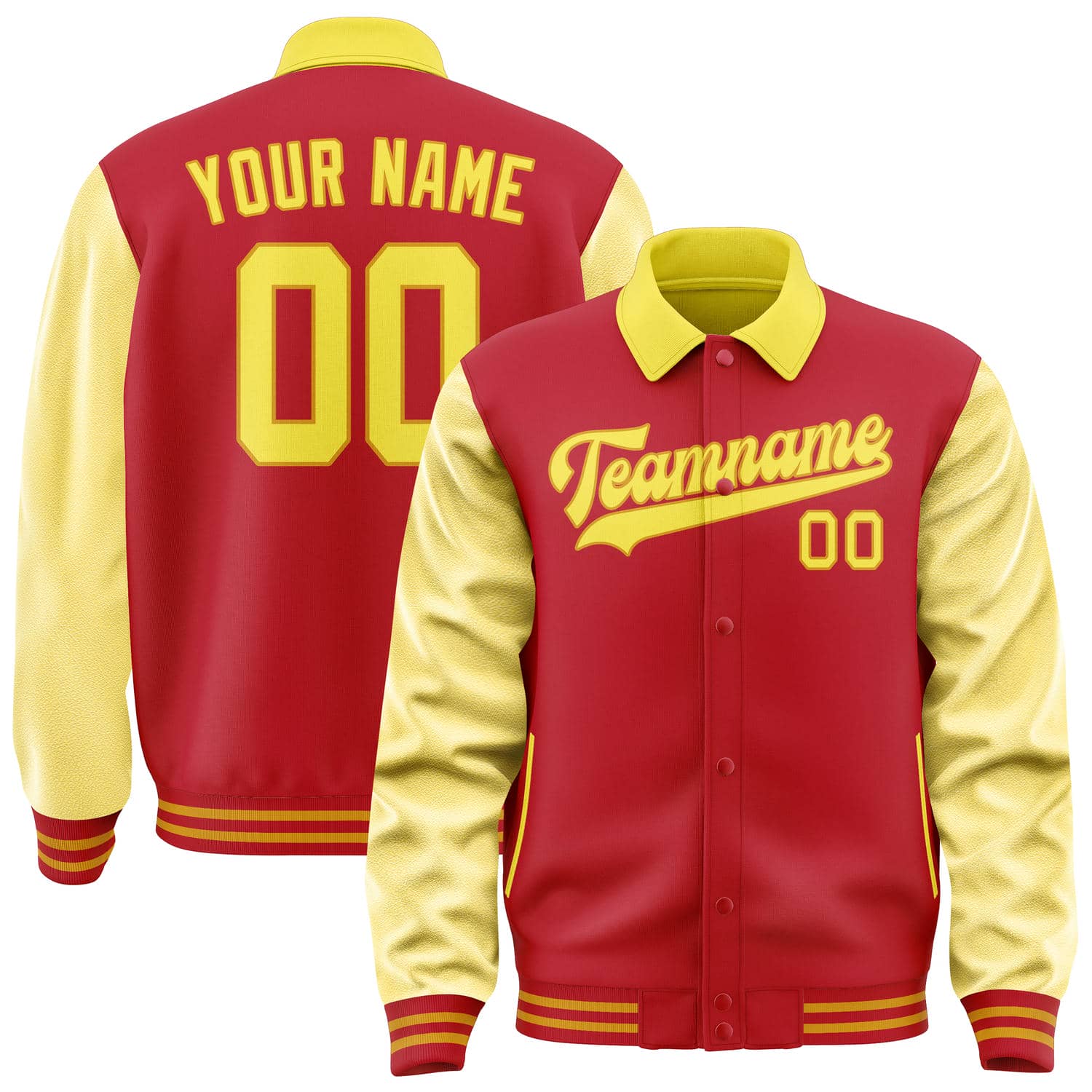 Custom Red Light Yellow Jacket