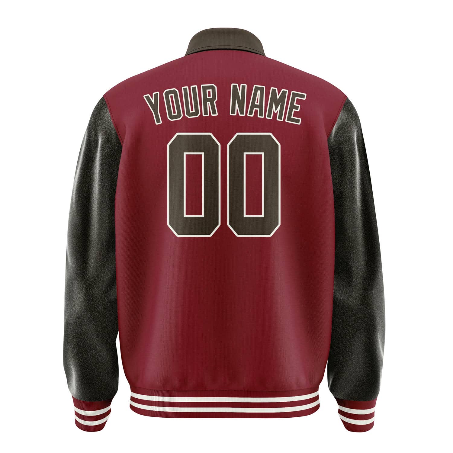 Custom Crimson Red Brown Jacket
