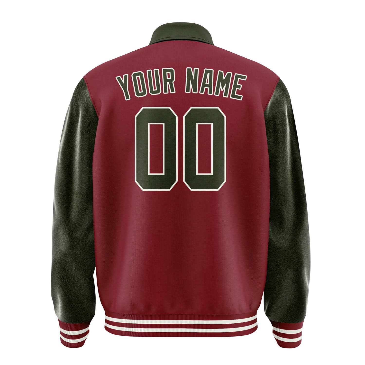Custom Crimson Red Olive Jacket