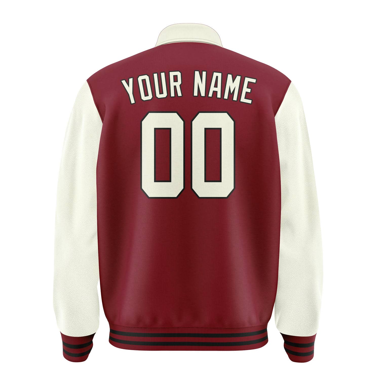 Custom Crimson Red Cream Jacket