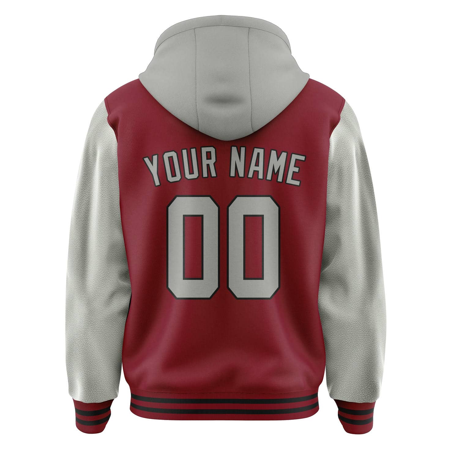 Custom Crimson Red Gray Jacket