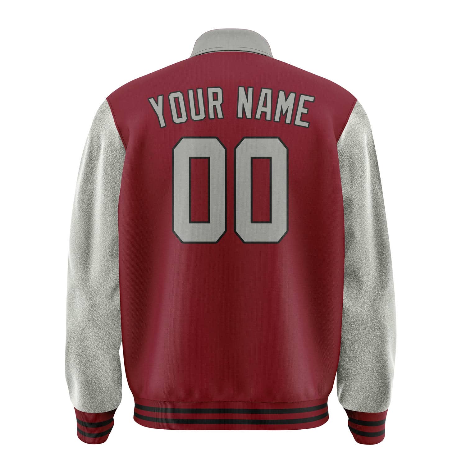 Custom Crimson Red Gray Jacket