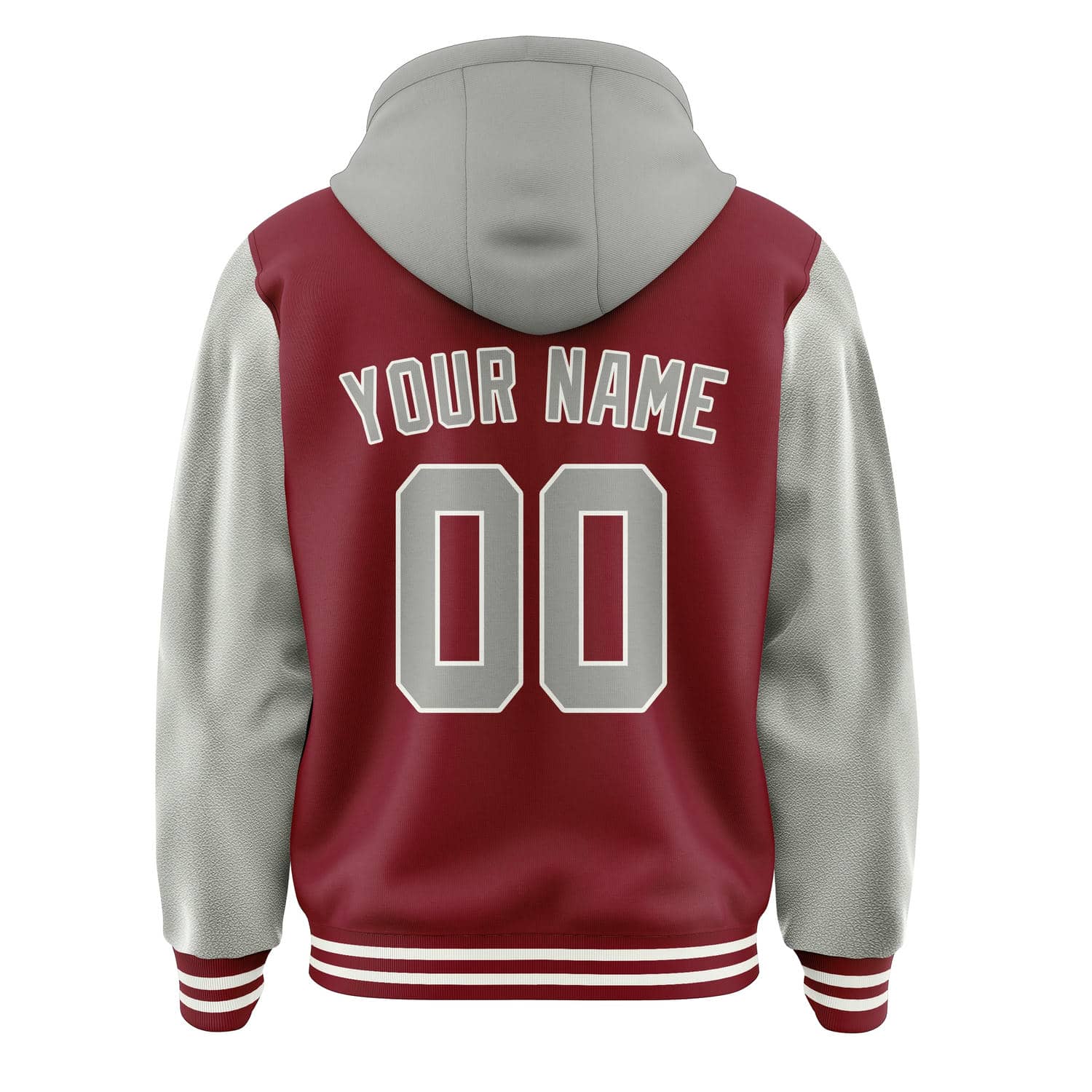 Custom Crimson Red Gray Jacket