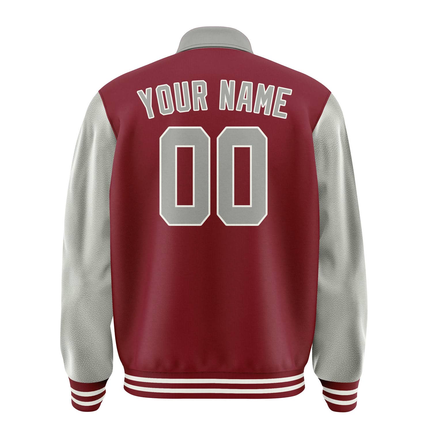 Custom Crimson Red Gray Jacket