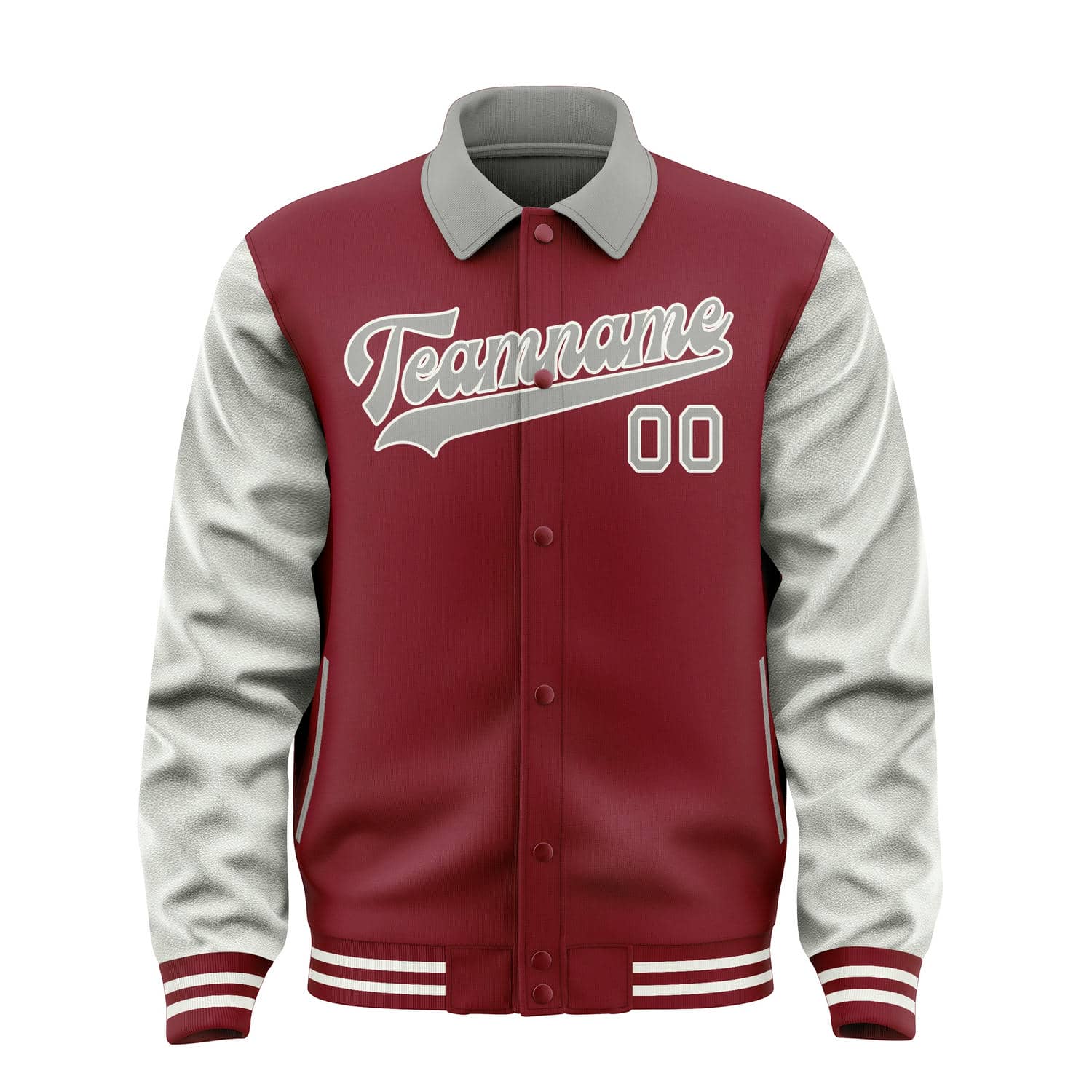 Custom Crimson Red Gray Jacket