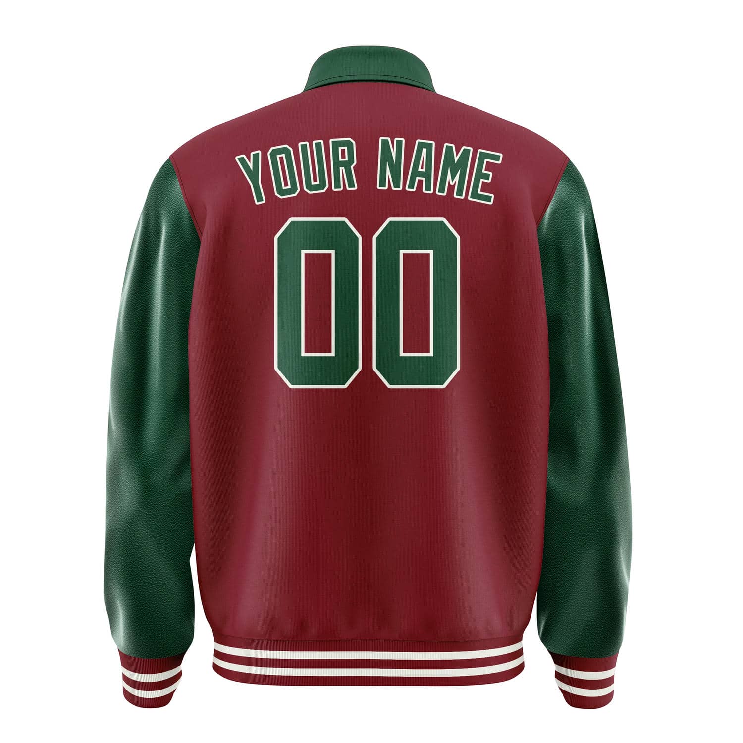 Custom Crimson Red Green Jacket