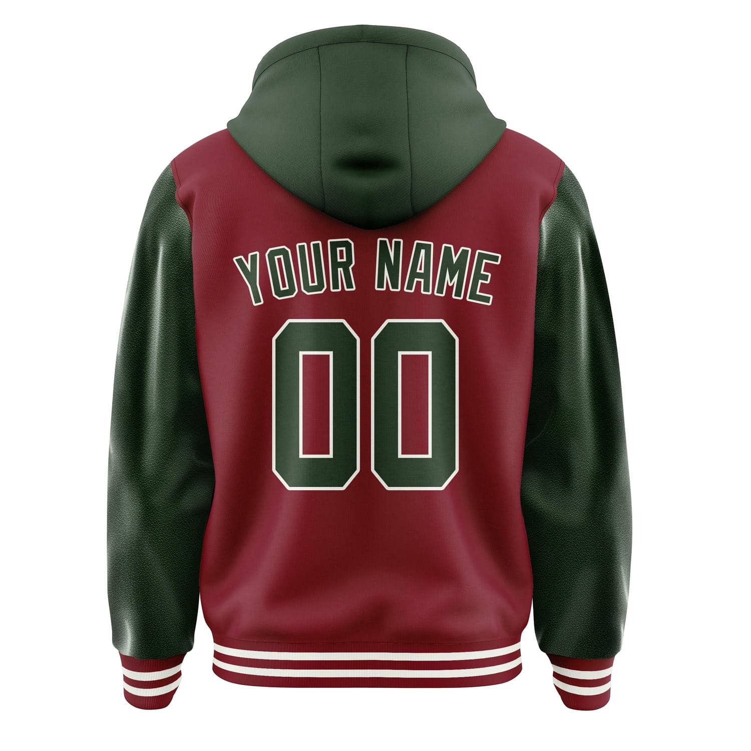 Custom Crimson Red Dark Green Jacket