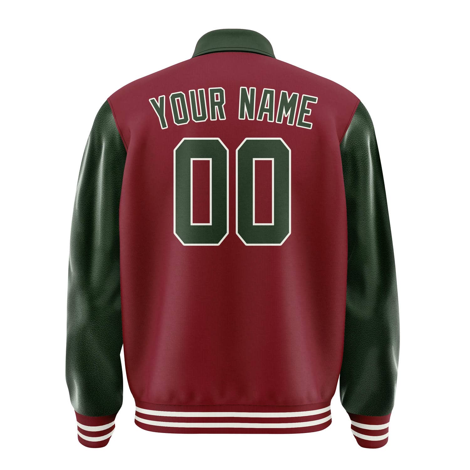 Custom Crimson Red Dark Green Jacket