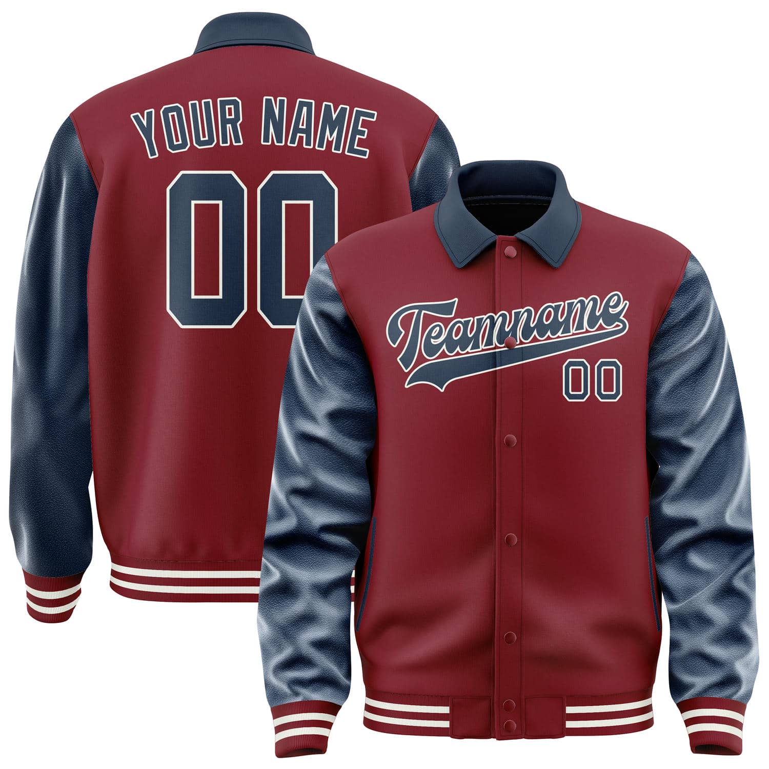 Custom Crimson Red Blue Jacket