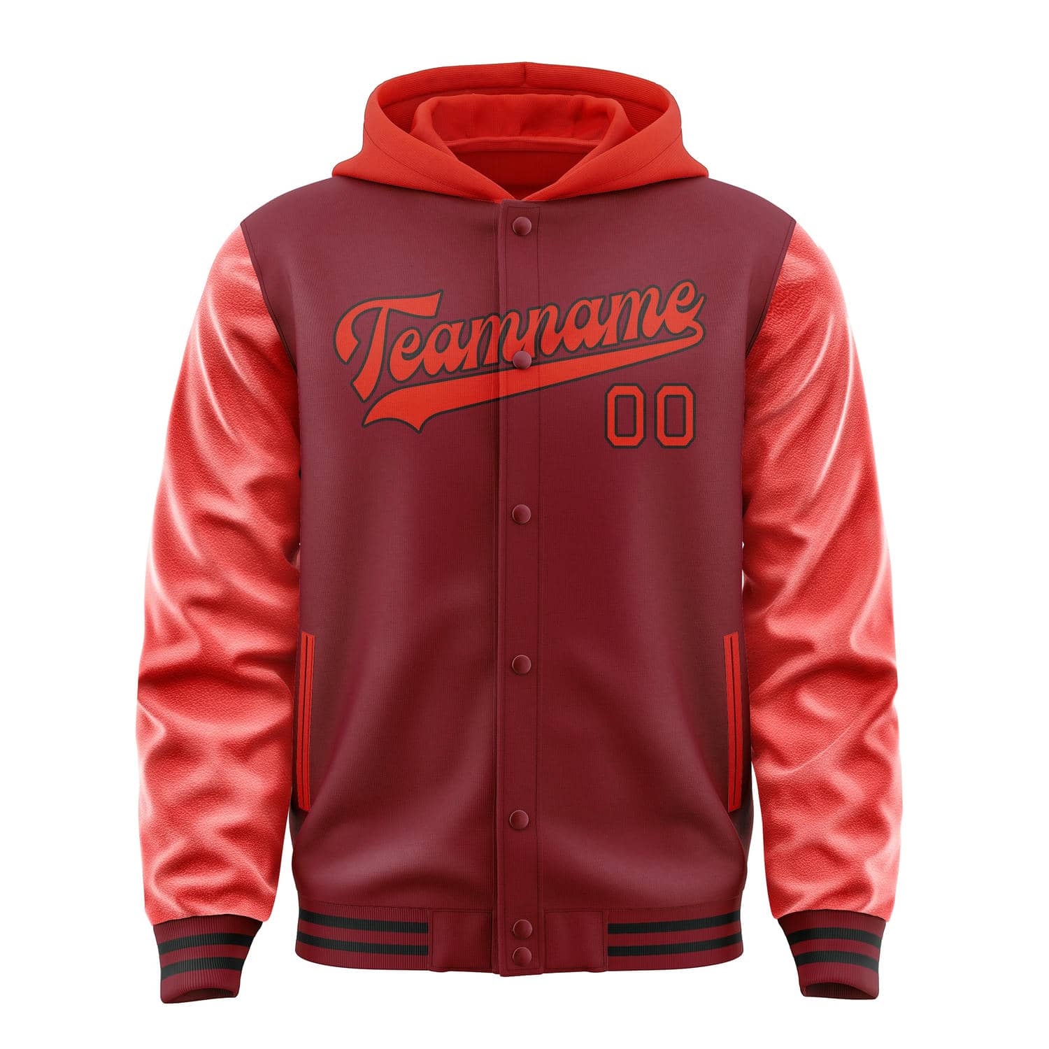 Custom Crimson Red Orange Red Jacket