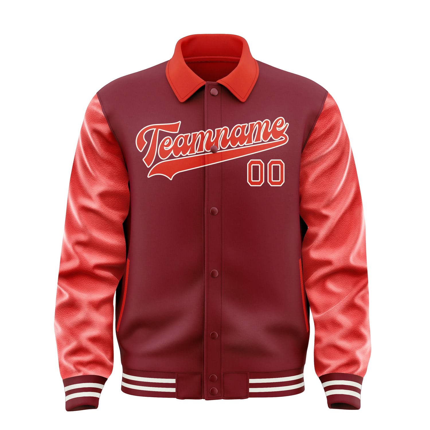 Custom Crimson Red Orange Red Jacket