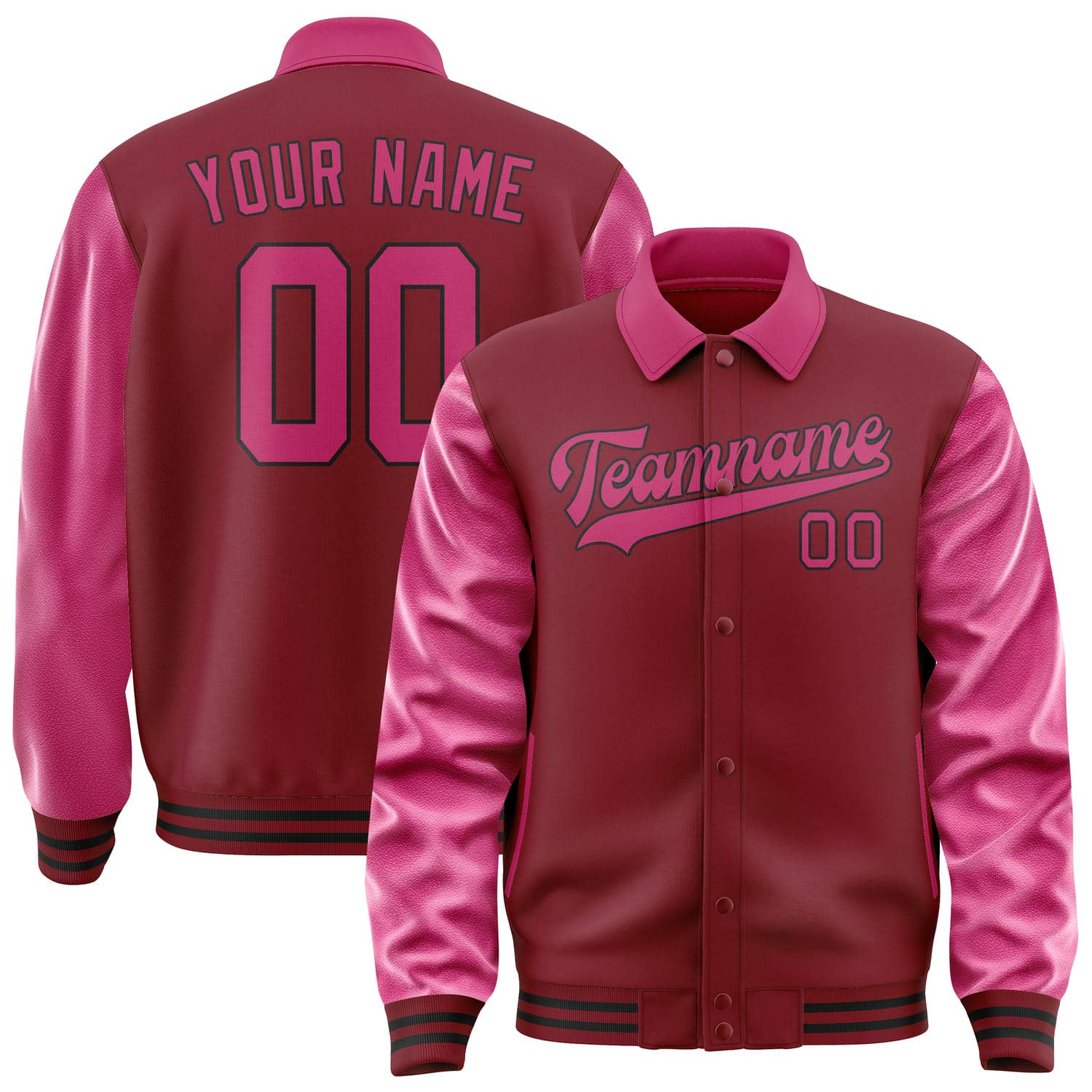 Custom Crimson Red Pink Jacket