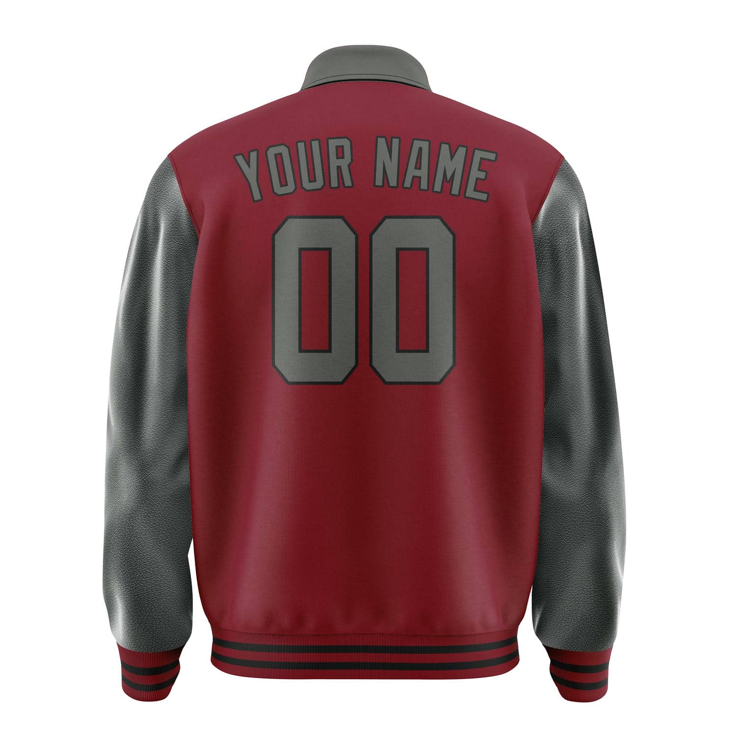 Custom Crimson Red Dark Grey Jacket