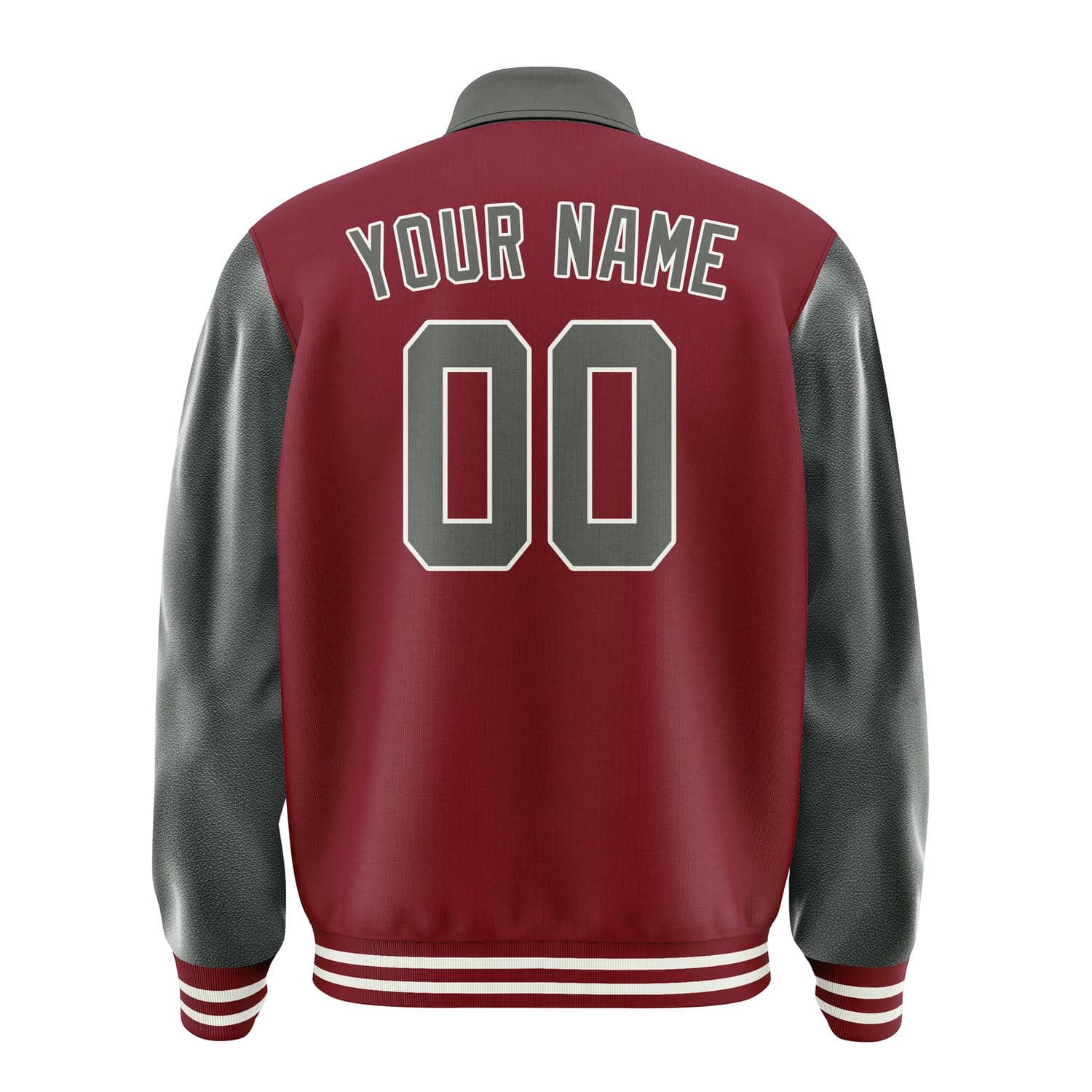 Custom Crimson Red Dark Grey Jacket