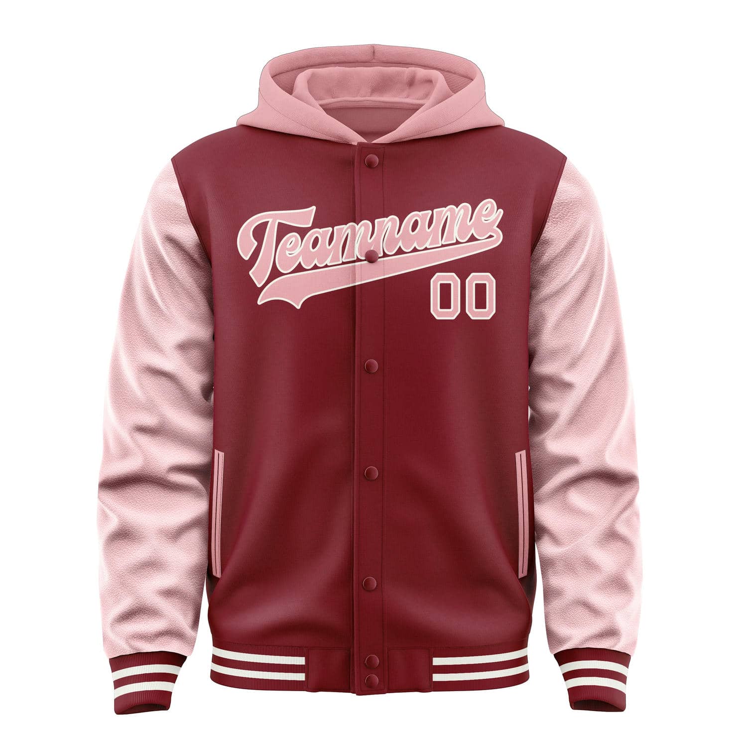 Custom Crimson Red Light Pink Jacket