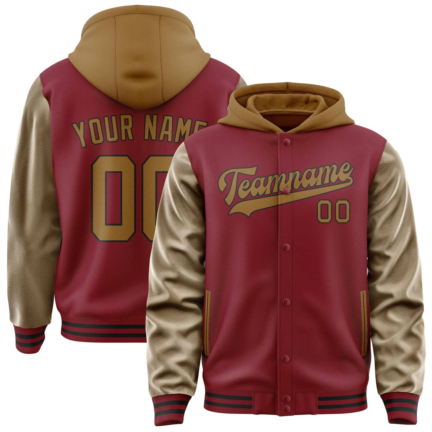 Custom Crimson Red Khaki Jacket